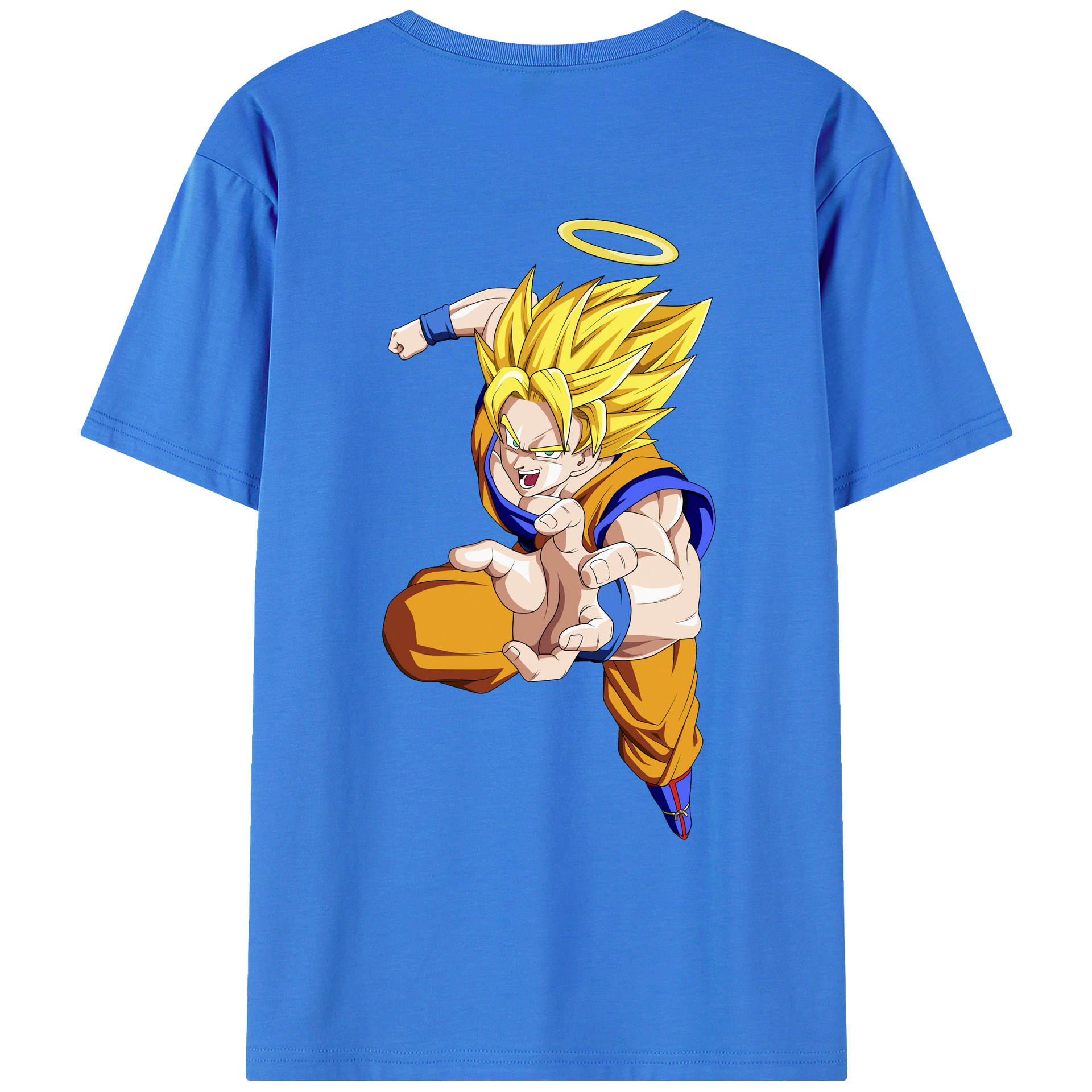 （画像用） ドラゴンボール 孫悟空（そん ごくう）Son Goku カカロット DRAGON BALL Kakarotto 綿100％ メンズ半袖Tシャツ（バックプリント） 通気性