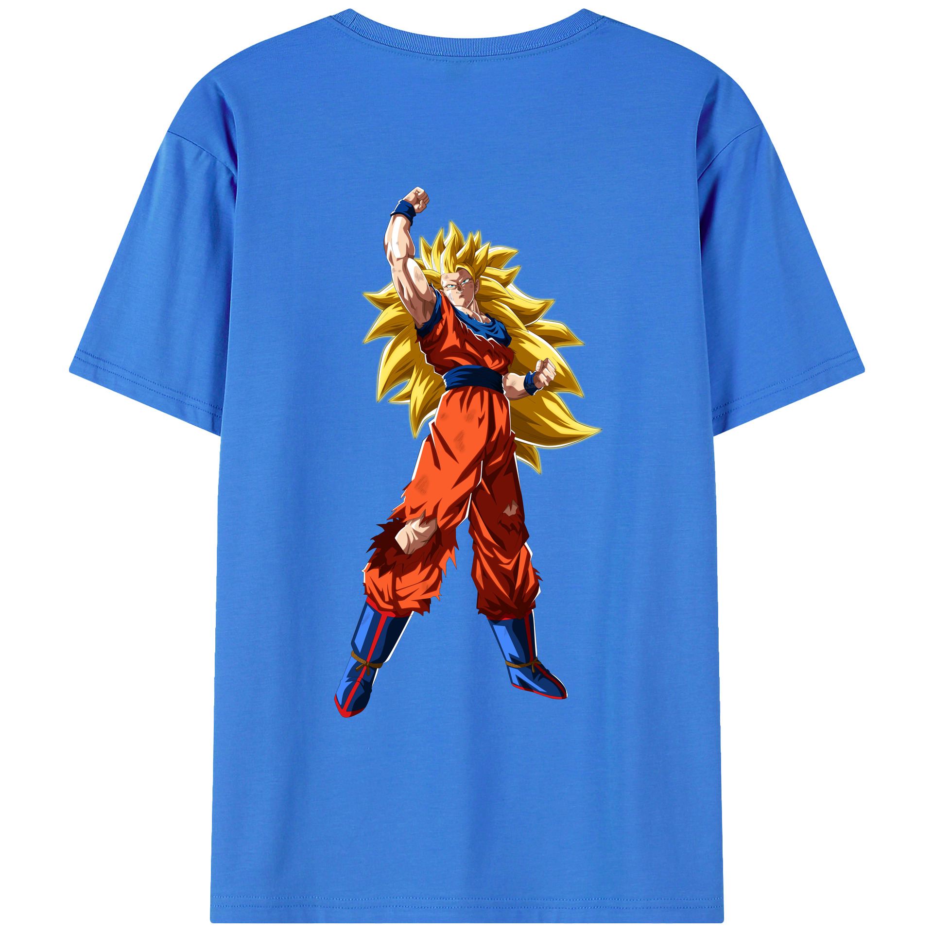 （画像用） ドラゴンボール 孫悟空（そん ごくう）Son Goku カカロット DRAGON BALL Kakarotto 綿100％ メンズ半袖Tシャツ（バックプリント） 通気性