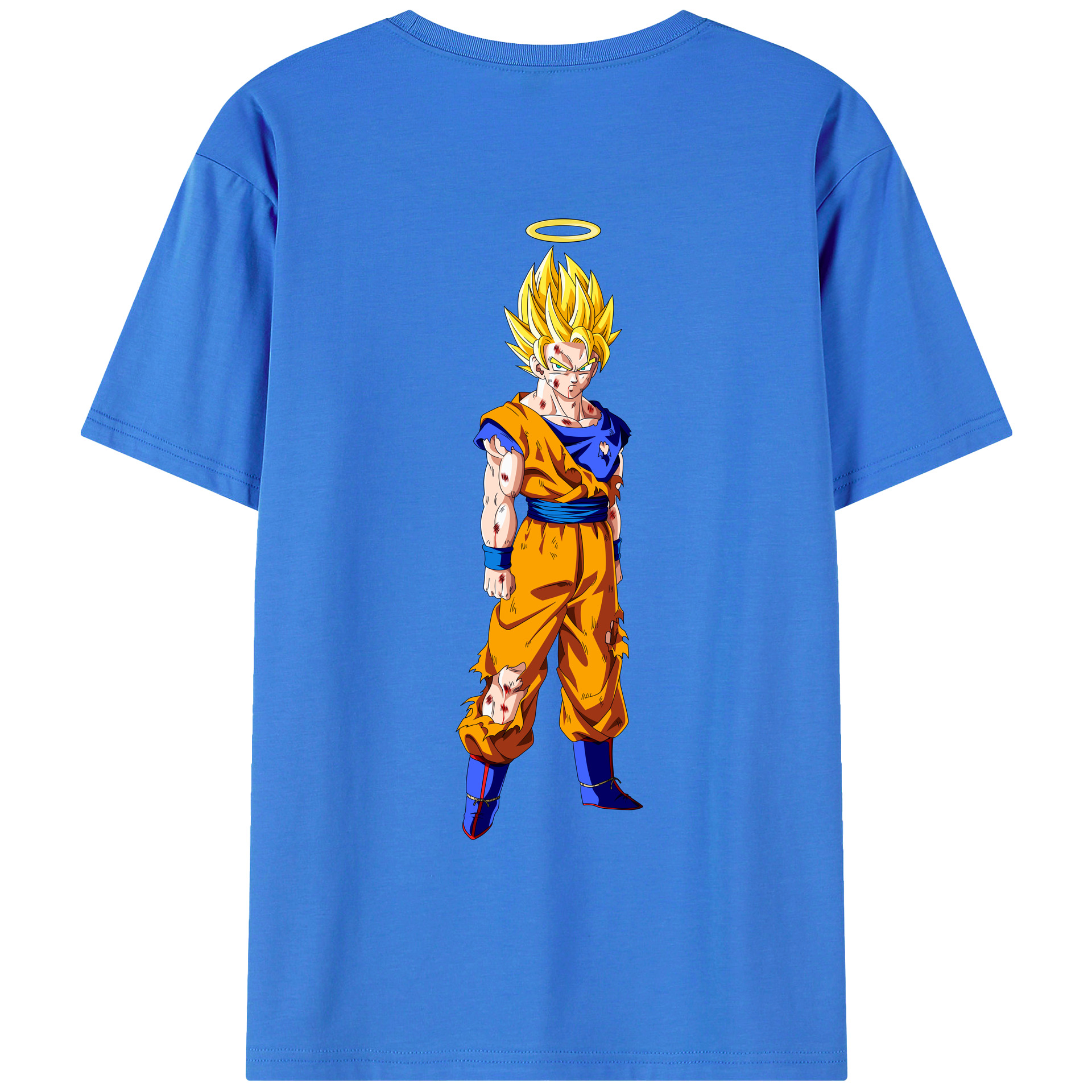 （画像用） ドラゴンボール 孫悟空（そん ごくう）Son Goku カカロット DRAGON BALL Kakarotto 綿100％ メンズ半袖Tシャツ（バックプリント） 通気性