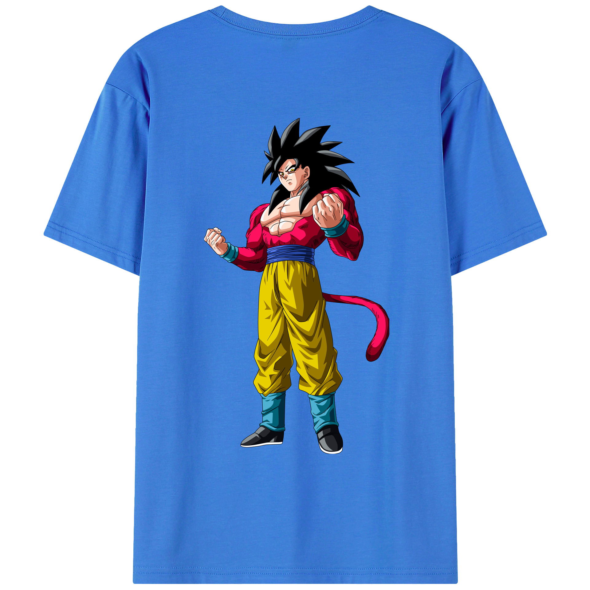 （画像用） ドラゴンボール 孫悟空（そん ごくう）Son Goku カカロット DRAGON BALL Kakarotto 綿100％ メンズ半袖Tシャツ（バックプリント） 通気性