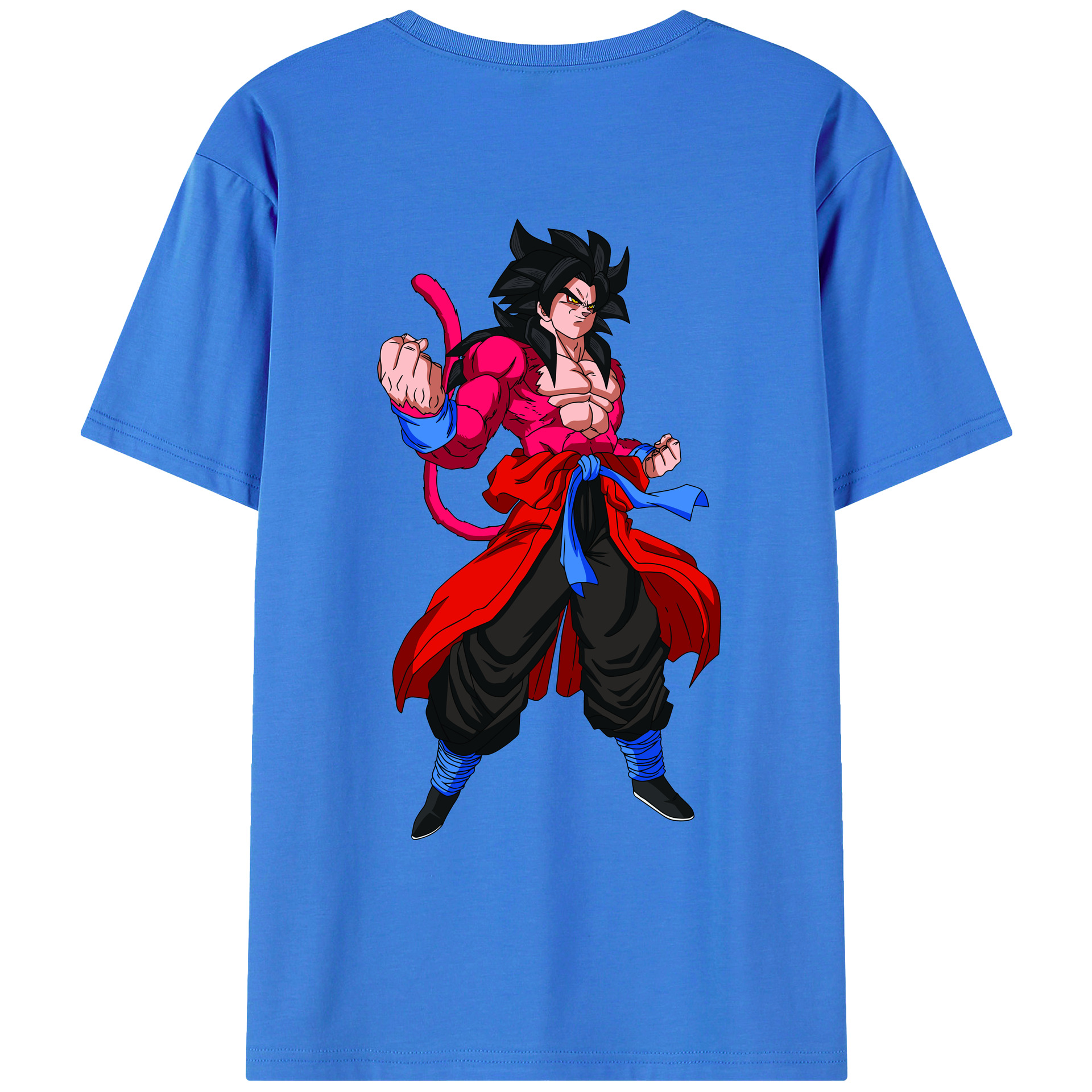 （画像用） ドラゴンボール 孫悟空（そん ごくう）Son Goku カカロット DRAGON BALL Kakarotto 綿100％ メンズ半袖Tシャツ（バックプリント） 通気性
