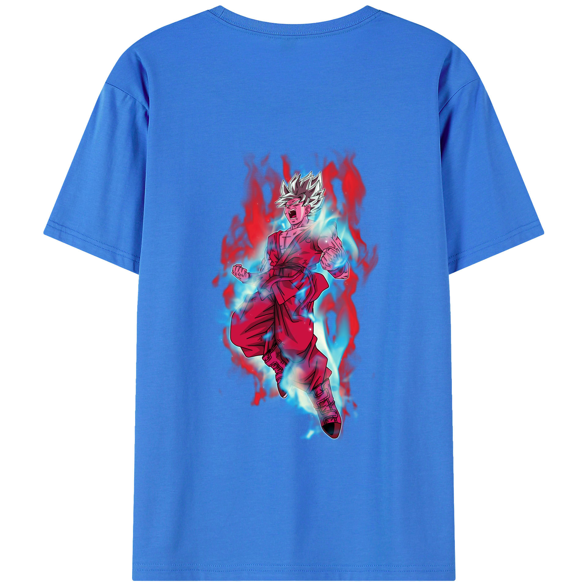 （画像用） ドラゴンボール 孫悟空（そん ごくう）Son Goku カカロット DRAGON BALL Kakarotto 綿100％ メンズ半袖Tシャツ（バックプリント） 通気性