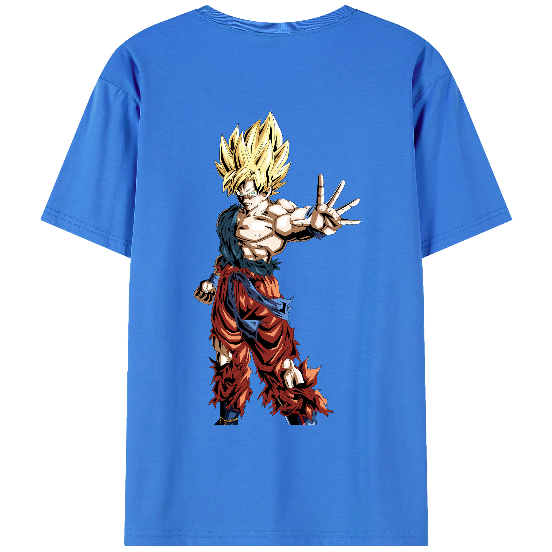 （画像用） ドラゴンボール 孫悟空（そん ごくう）Son Goku カカロット DRAGON BALL Kakarotto 綿100％ メンズ半袖Tシャツ（バックプリント） 通気性