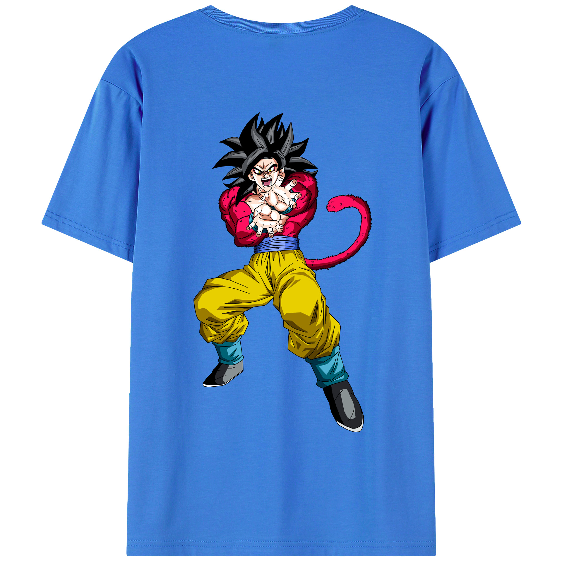 （画像用） ドラゴンボール 孫悟空（そん ごくう）Son Goku カカロット DRAGON BALL Kakarotto 綿100％ メンズ半袖Tシャツ（バックプリント） 通気性