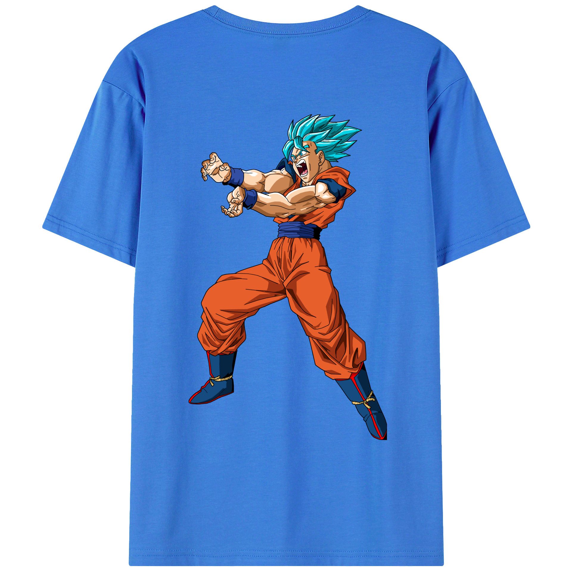（画像用） ドラゴンボール 孫悟空（そん ごくう）Son Goku カカロット DRAGON BALL Kakarotto 綿100％ メンズ半袖Tシャツ（バックプリント） 通気性