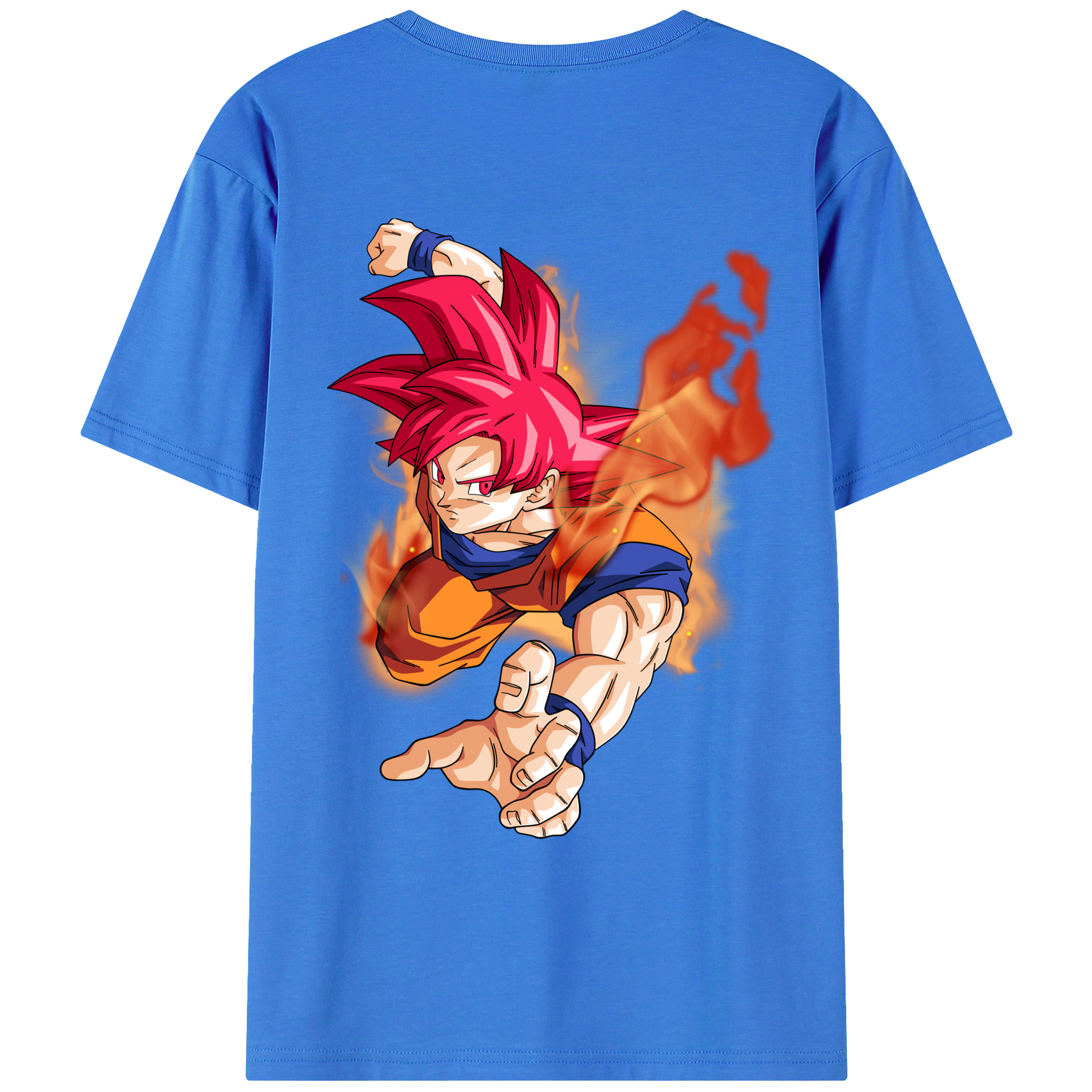 （画像用） ドラゴンボール 孫悟空（そん ごくう）Son Goku カカロット DRAGON BALL Kakarotto 綿100％ メンズ半袖Tシャツ（バックプリント） 通気性