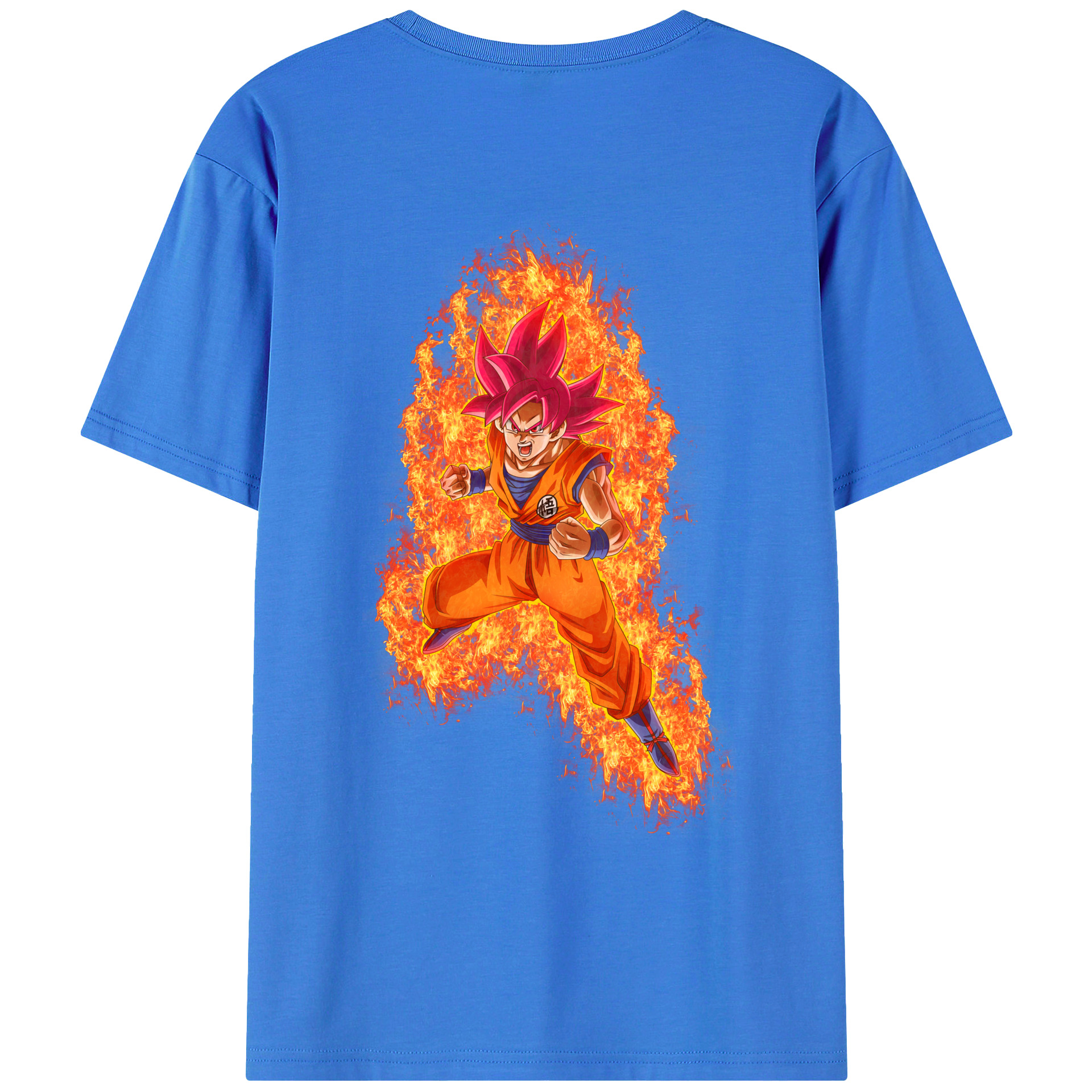 （画像用） ドラゴンボール 孫悟空（そん ごくう）Son Goku カカロット DRAGON BALL Kakarotto 綿100％ メンズ半袖Tシャツ（バックプリント） 通気性