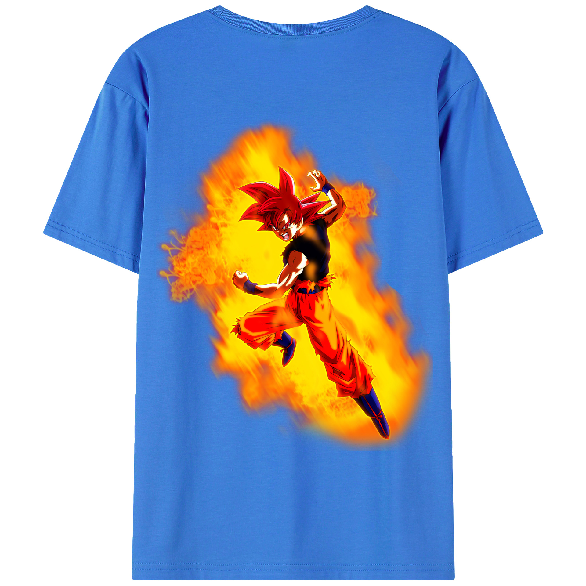 （画像用） ドラゴンボール 孫悟空（そん ごくう）Son Goku カカロット DRAGON BALL Kakarotto 綿100％ メンズ半袖Tシャツ（バックプリント） 通気性