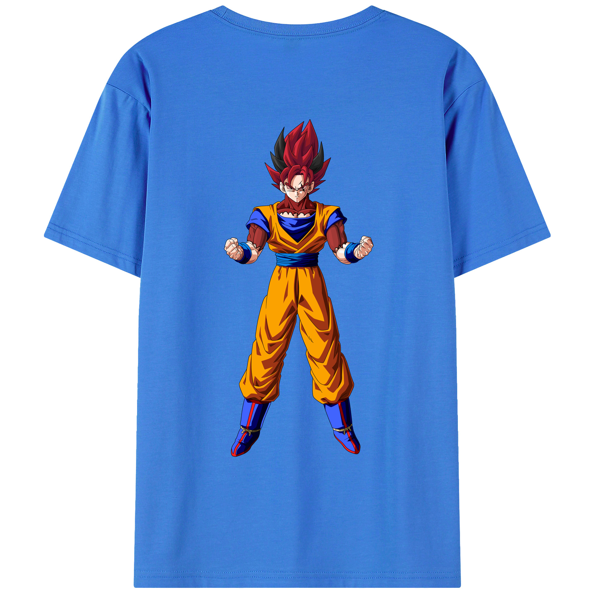 （画像用） ドラゴンボール 孫悟空（そん ごくう）Son Goku カカロット DRAGON BALL Kakarotto 綿100％ メンズ半袖Tシャツ（バックプリント） 通気性
