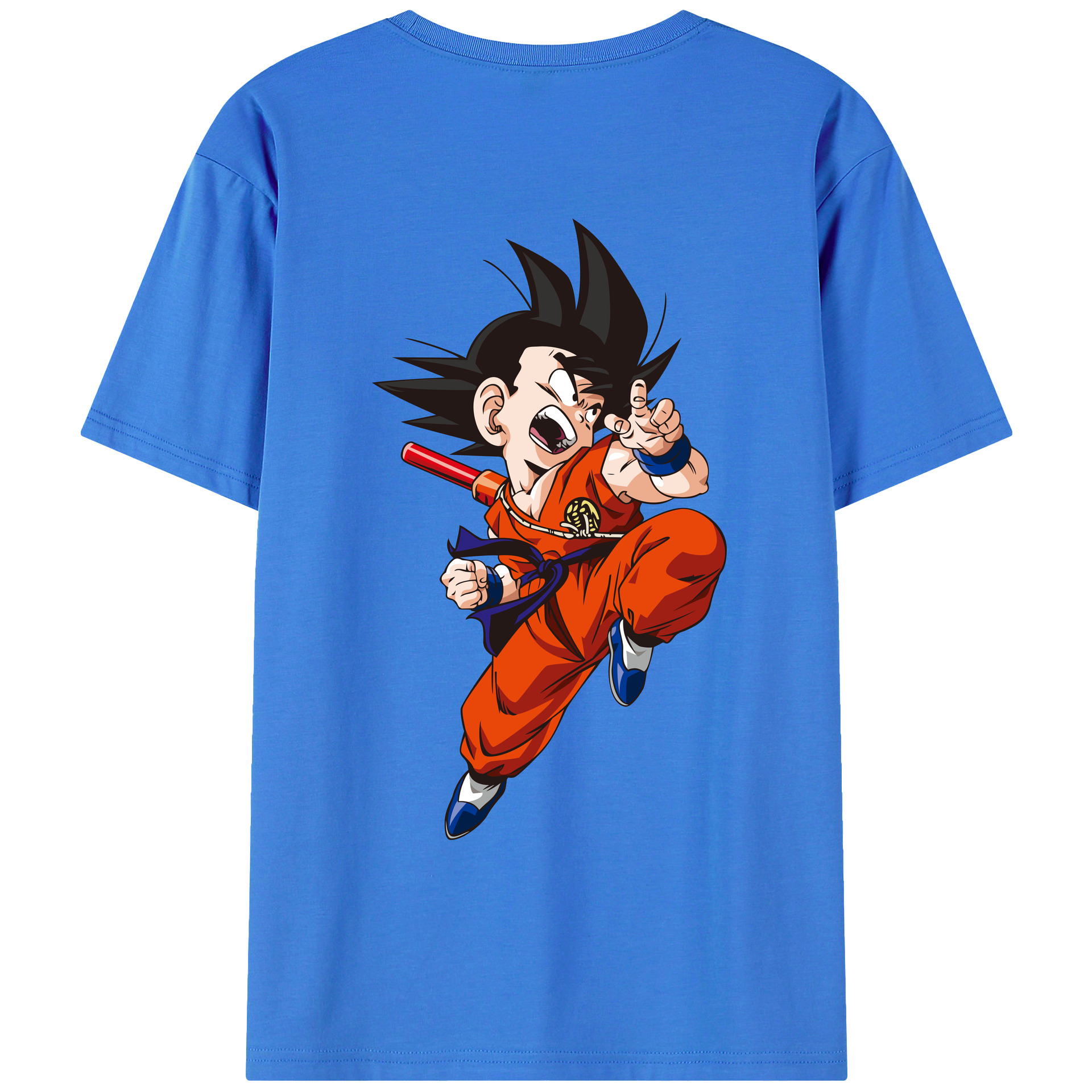 （画像用） ドラゴンボール 孫悟空（そん ごくう）Son Goku カカロット DRAGON BALL Kakarotto 綿100％ メンズ半袖Tシャツ（バックプリント） 通気性