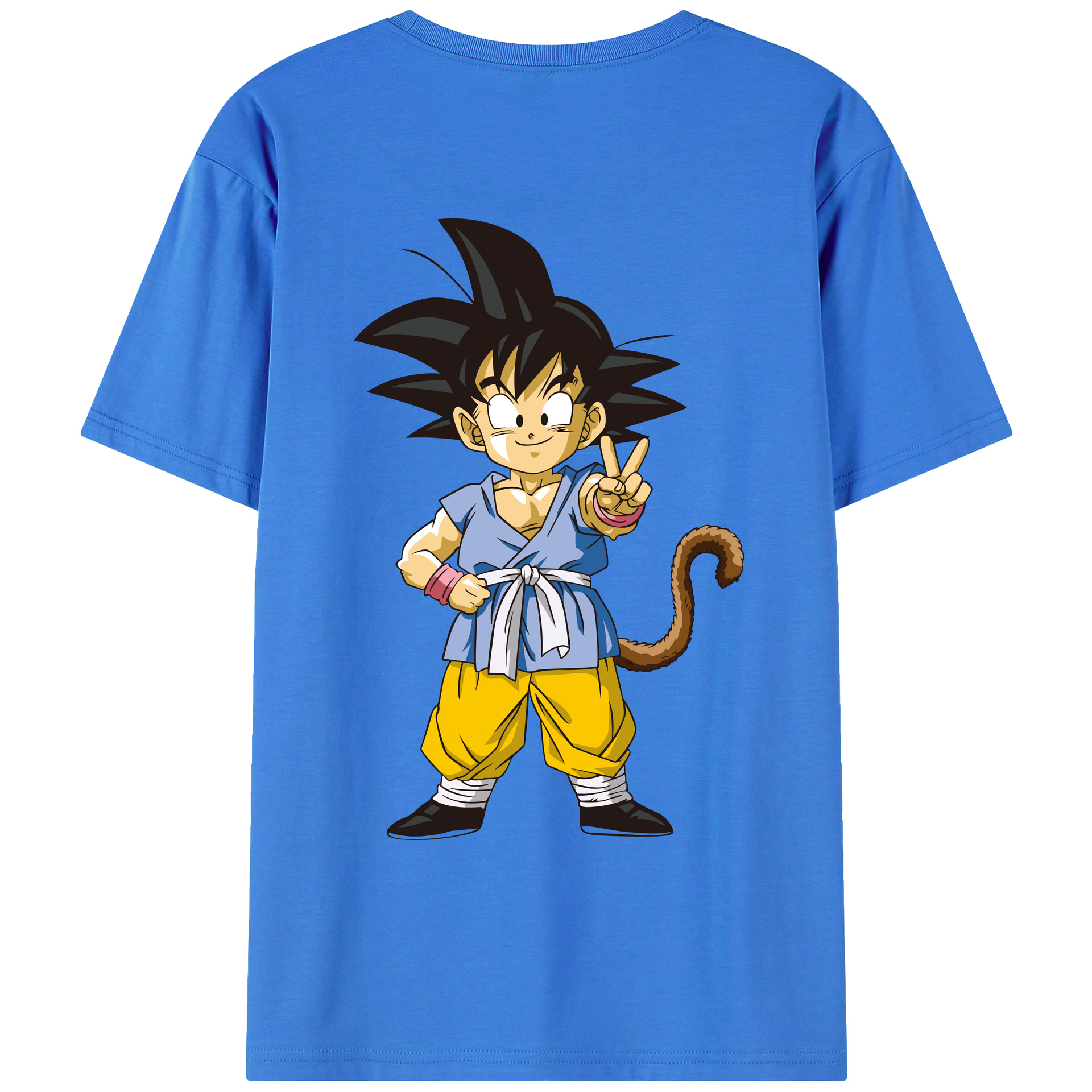 （画像用） ドラゴンボール 孫悟空（そん ごくう）Son Goku カカロット DRAGON BALL Kakarotto 綿100％ メンズ半袖Tシャツ（バックプリント） 通気性