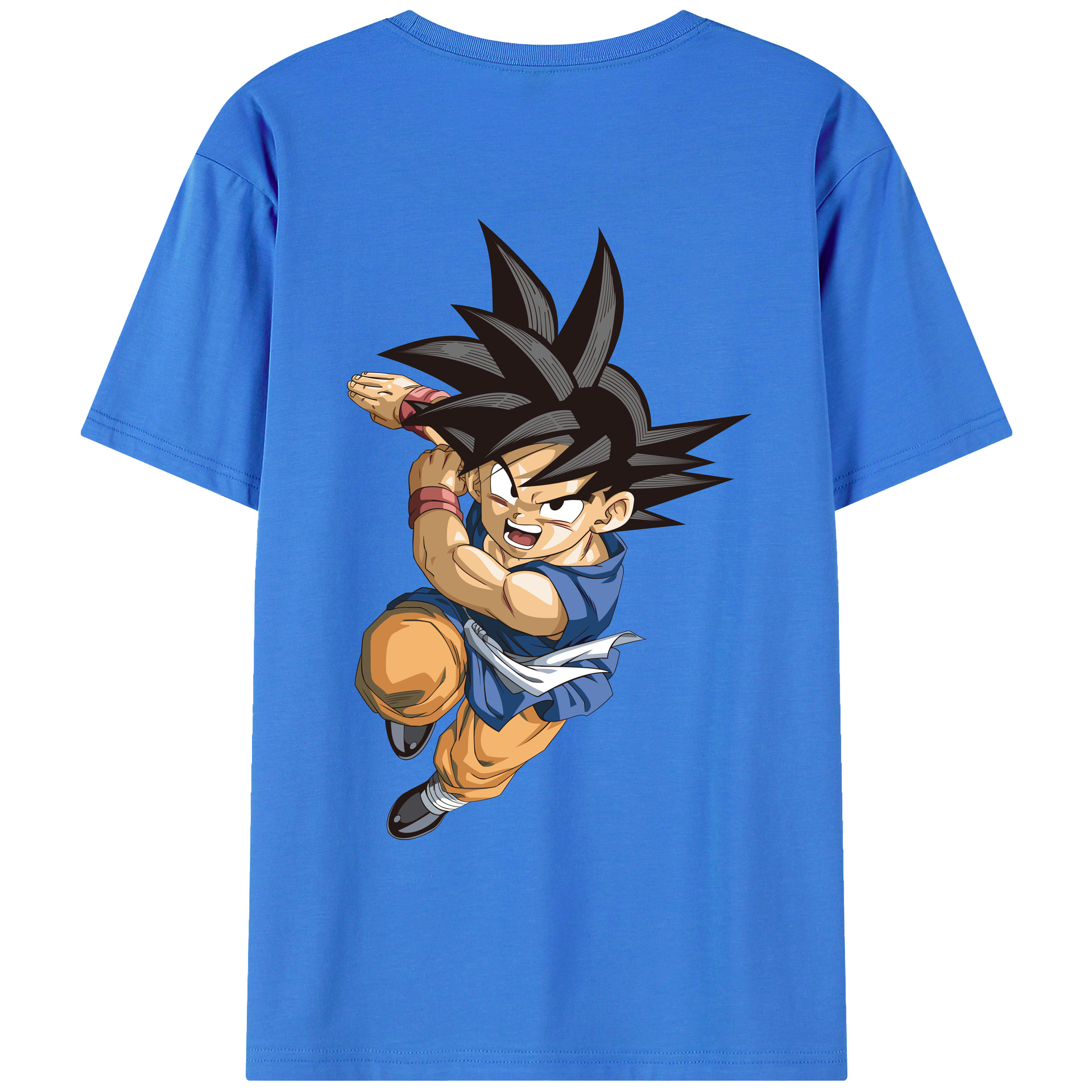 （画像用） ドラゴンボール 孫悟空（そん ごくう）Son Goku カカロット DRAGON BALL Kakarotto 綿100％ メンズ半袖Tシャツ（バックプリント） 通気性