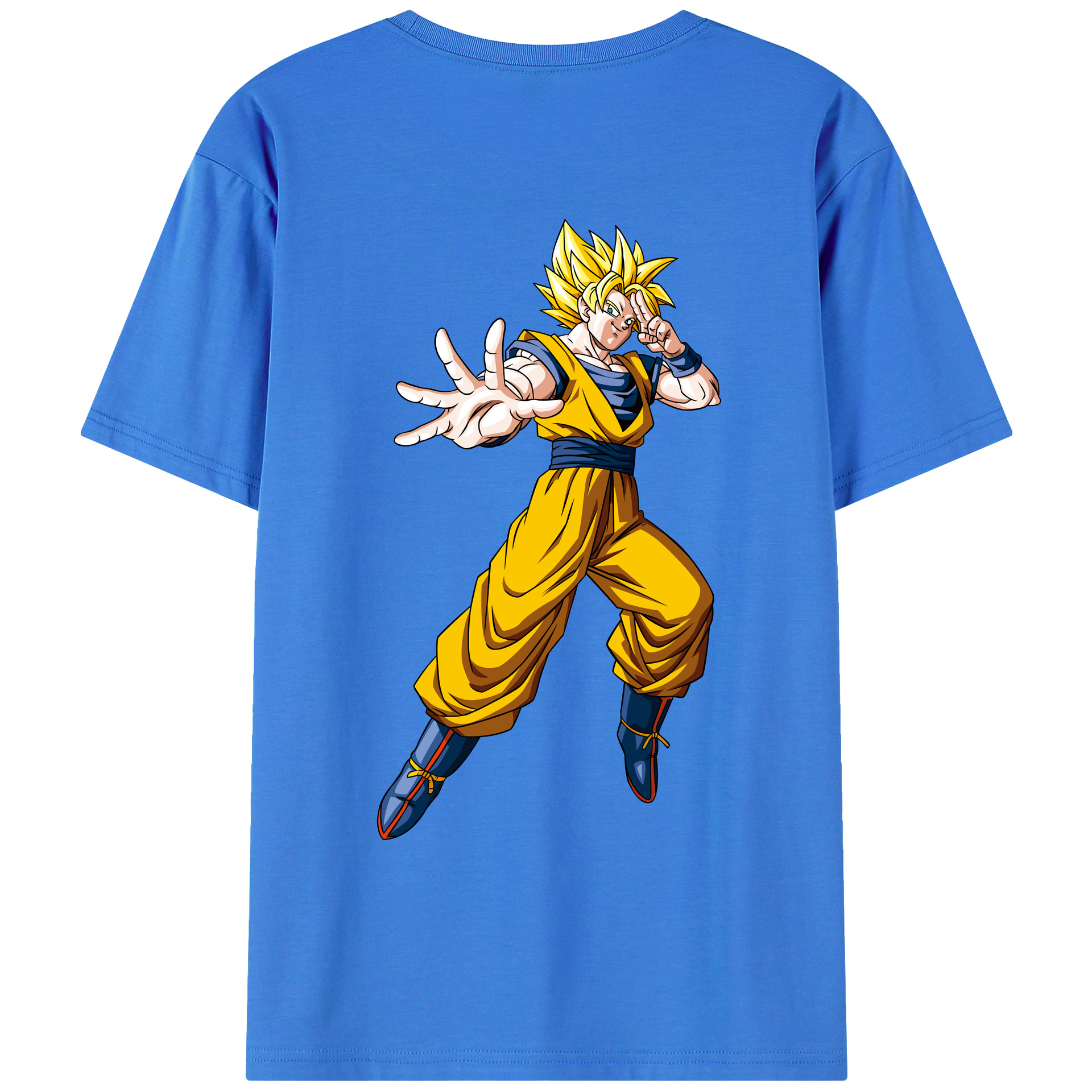 （画像用） ドラゴンボール 孫悟空（そん ごくう）Son Goku カカロット DRAGON BALL Kakarotto 綿100％ メンズ半袖Tシャツ（バックプリント） 通気性