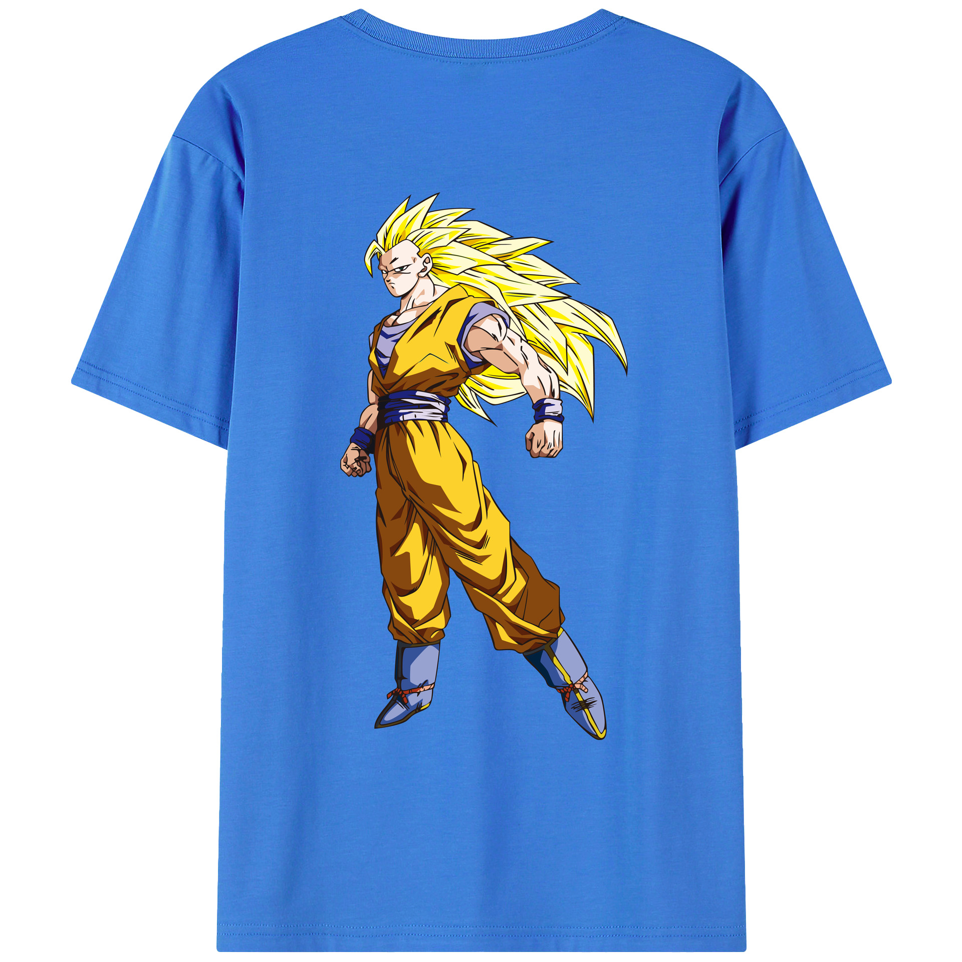 （画像用） ドラゴンボール 孫悟空（そん ごくう）Son Goku カカロット DRAGON BALL Kakarotto 綿100％ メンズ半袖Tシャツ（バックプリント） 通気性