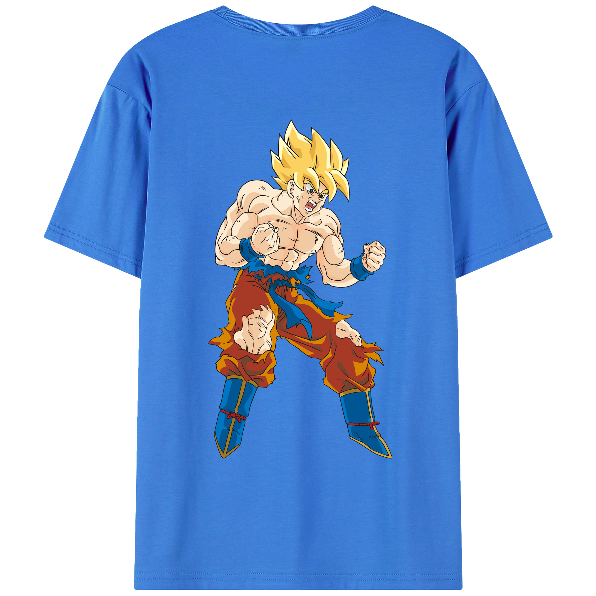 （画像用） ドラゴンボール 孫悟空（そん ごくう）Son Goku カカロット DRAGON BALL Kakarotto 綿100％ メンズ半袖Tシャツ（バックプリント） 通気性