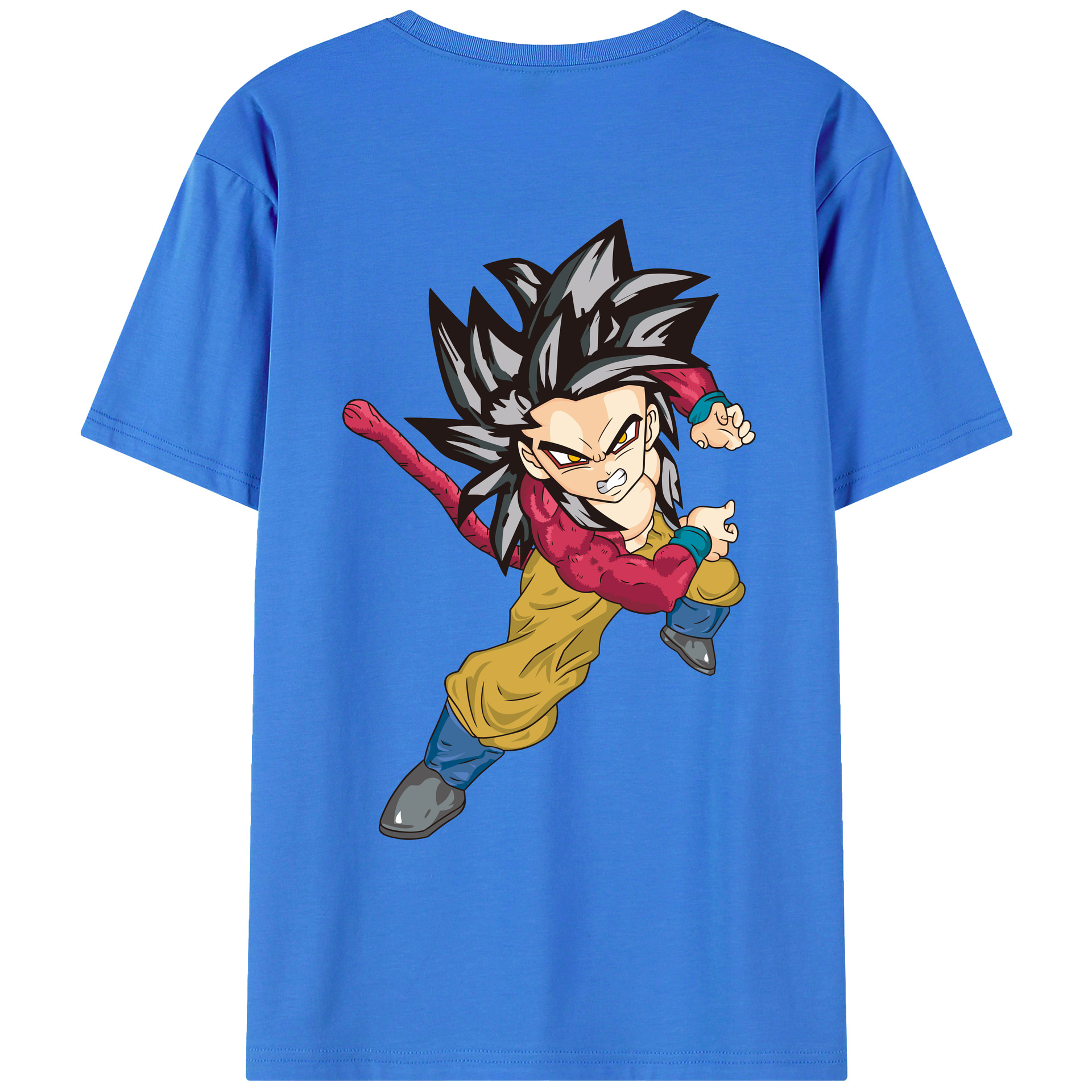 （画像用） ドラゴンボール 孫悟空（そん ごくう）Son Goku カカロット DRAGON BALL Kakarotto 綿100％ メンズ半袖Tシャツ（バックプリント） 通気性