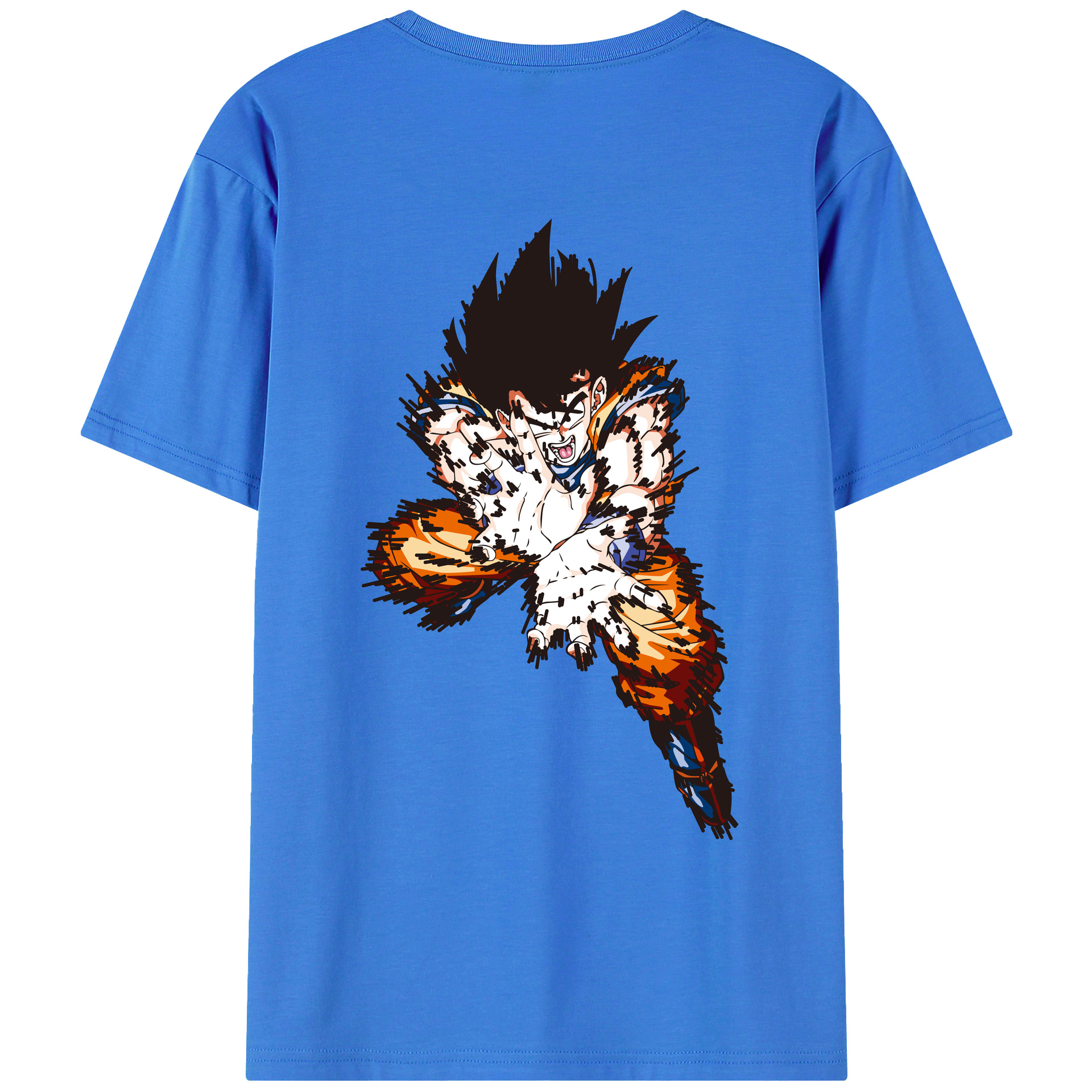 （画像用） ドラゴンボール 孫悟空（そん ごくう）Son Goku カカロット DRAGON BALL Kakarotto 綿100％ メンズ半袖Tシャツ（バックプリント） 通気性