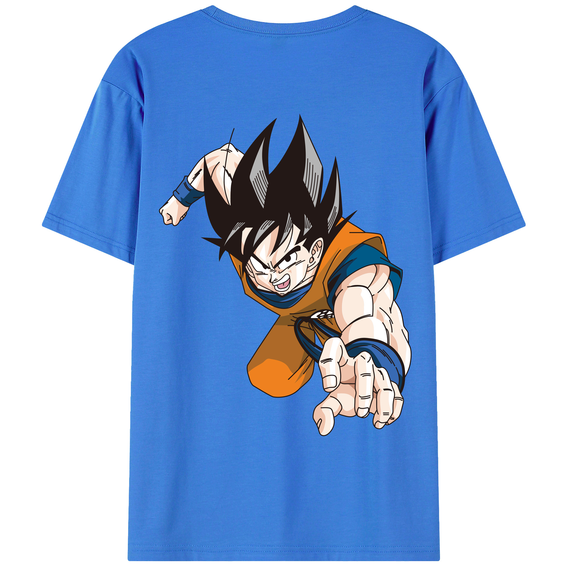 （画像用） ドラゴンボール 孫悟空（そん ごくう）Son Goku カカロット DRAGON BALL Kakarotto 綿100％ メンズ半袖Tシャツ（バックプリント） 通気性