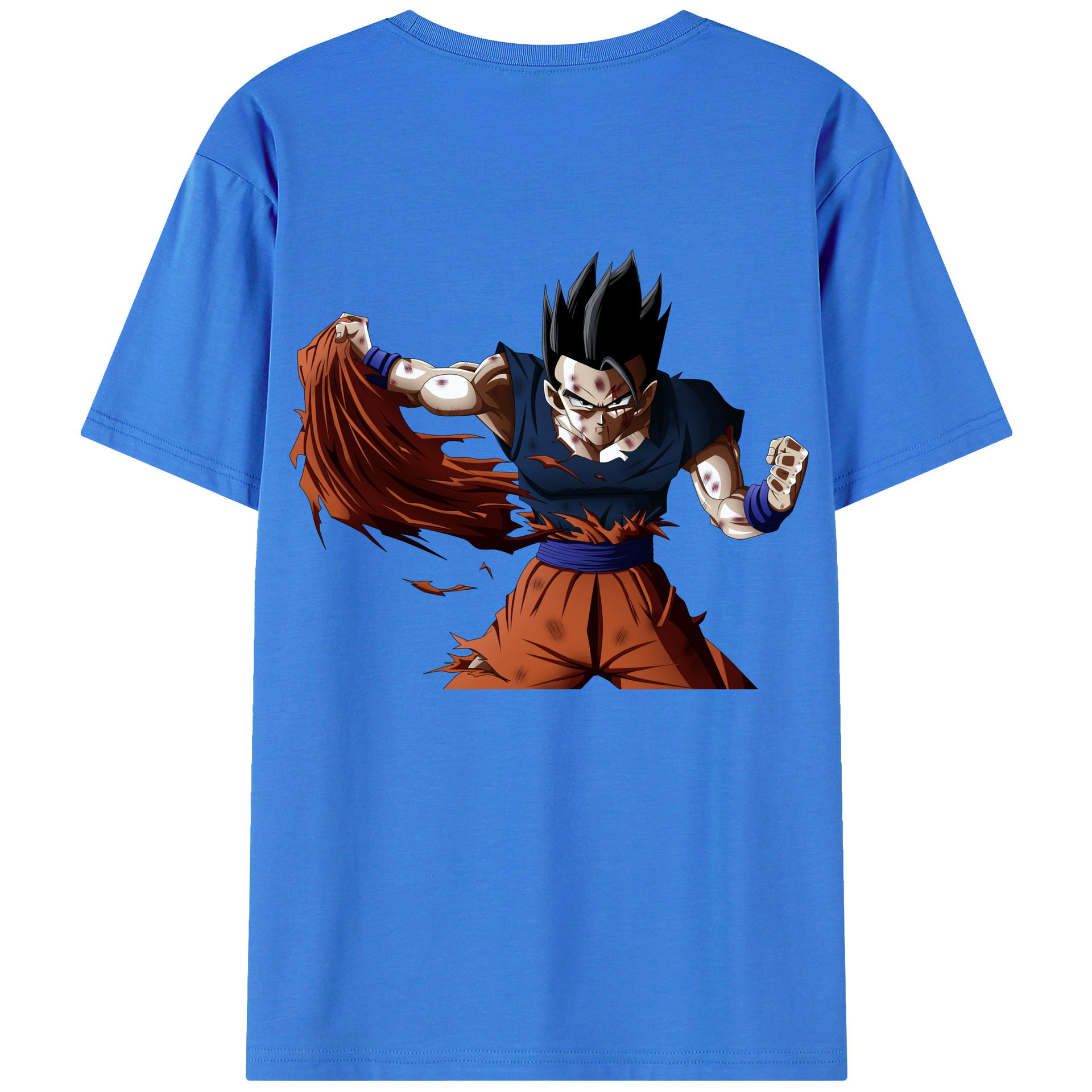 （画像用） ドラゴンボール ベジータ四世（Bejīta Yonsei）DRAGON BALL Vegeta IV 綿100％ メンズ半袖Tシャツ（バックプリント） 通気性