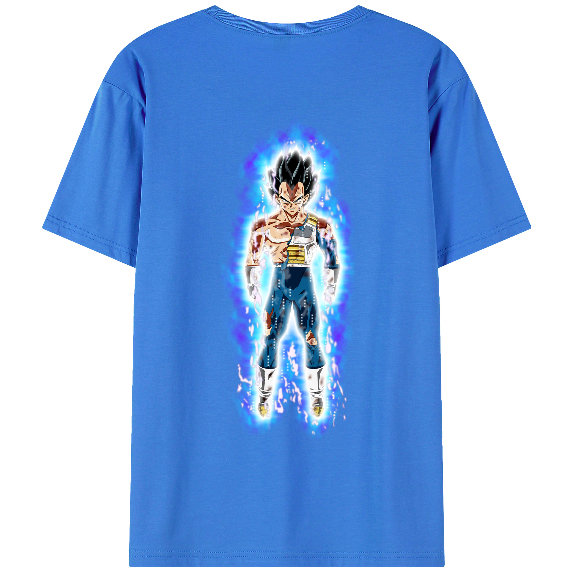 （画像用） ドラゴンボール ベジータ四世（Bejīta Yonsei）DRAGON BALL Vegeta IV 綿100％ メンズ半袖Tシャツ（バックプリント） 通気性