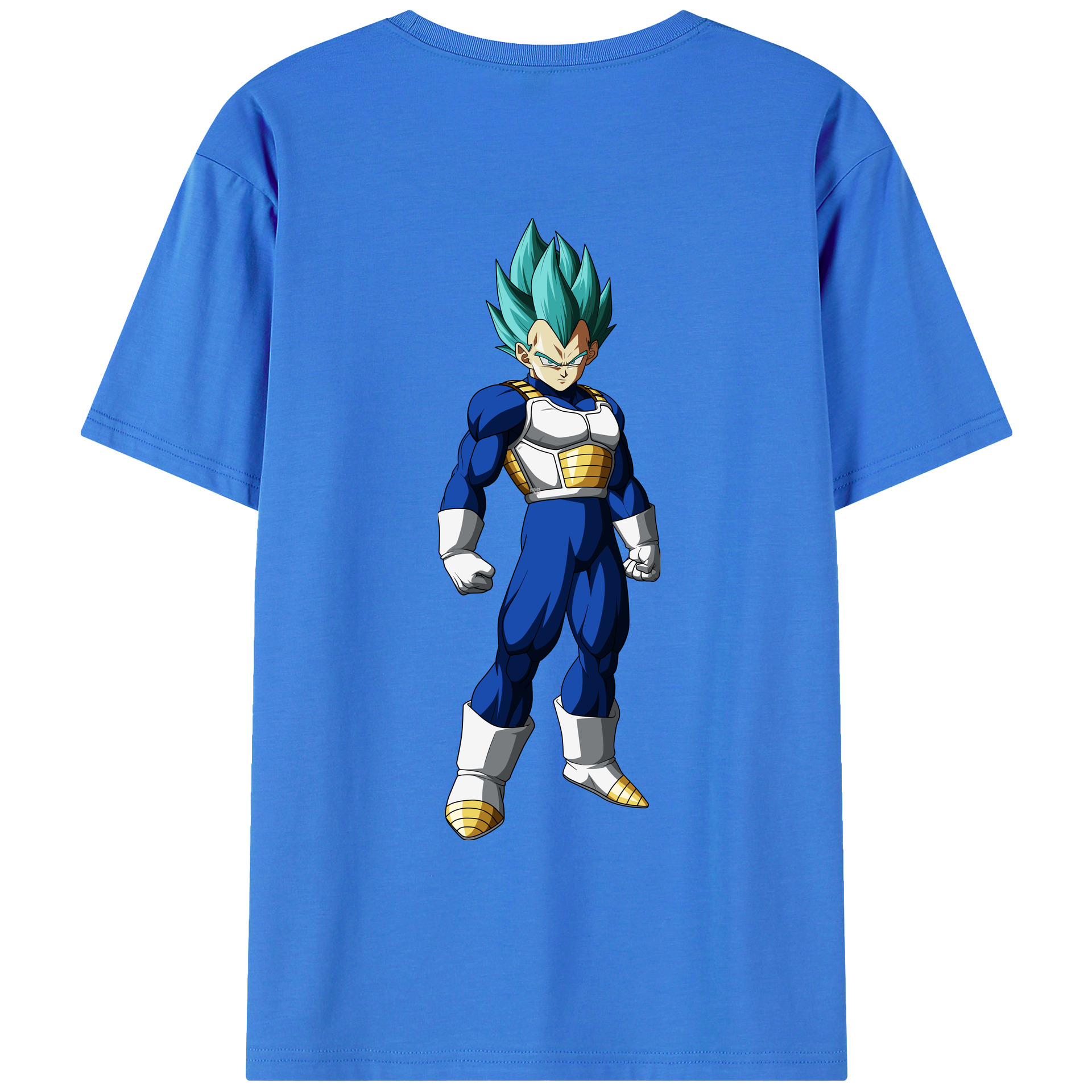 （画像用） ドラゴンボール ベジータ四世（Bejīta Yonsei）DRAGON BALL Vegeta IV 綿100％ メンズ半袖Tシャツ（バックプリント） 通気性
