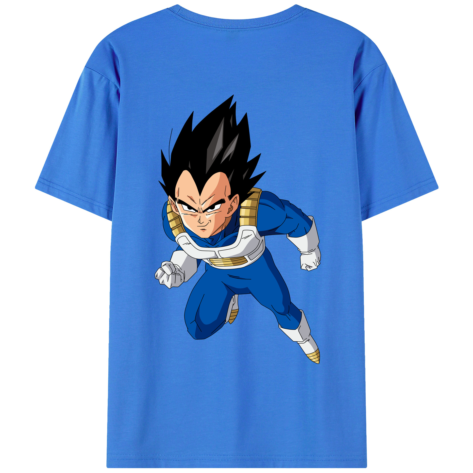 （画像用） ドラゴンボール ベジータ四世（Bejīta Yonsei）DRAGON BALL Vegeta IV 綿100％ メンズ半袖Tシャツ（バックプリント） 通気性