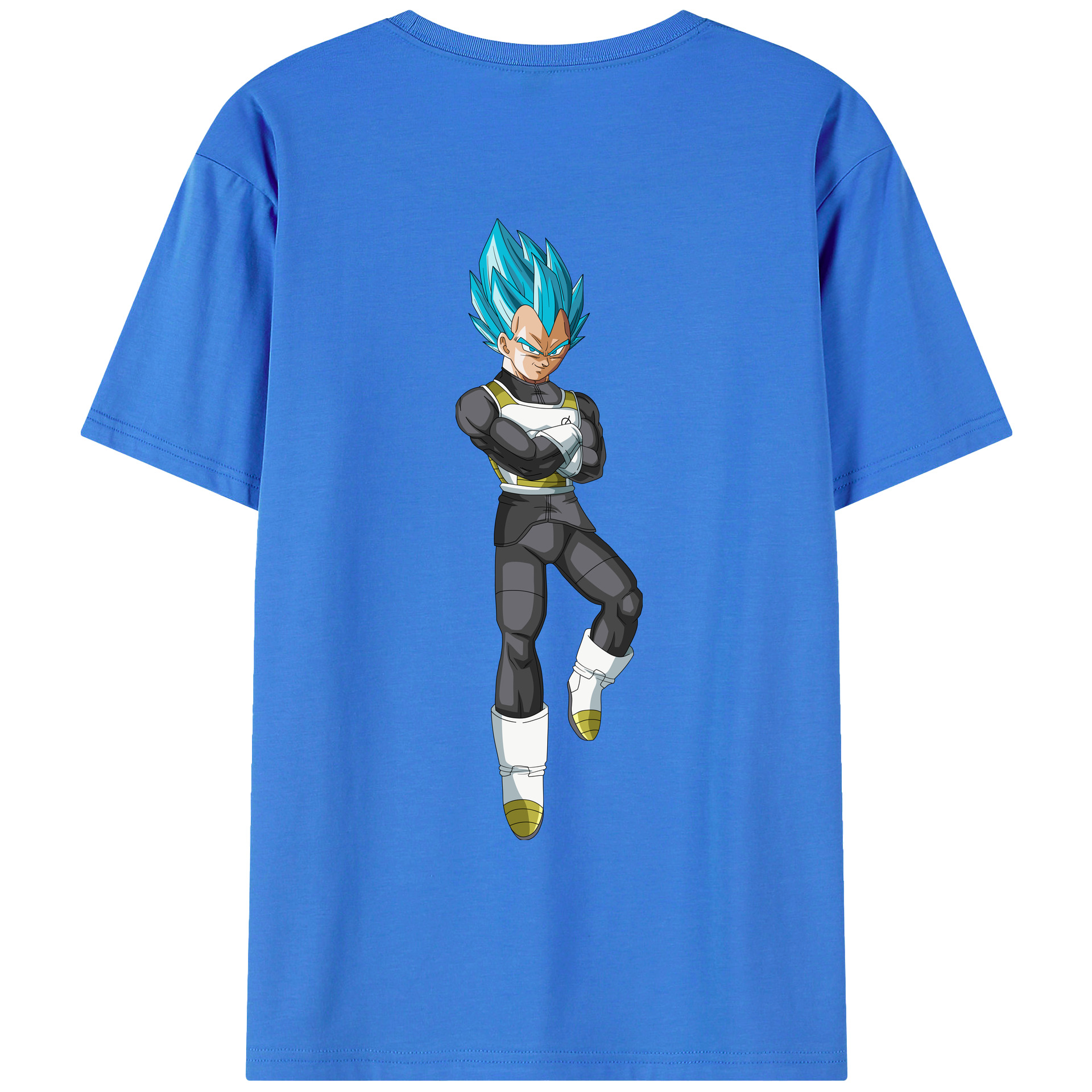 （画像用） ドラゴンボール ベジータ四世（Bejīta Yonsei）DRAGON BALL Vegeta IV 綿100％ メンズ半袖Tシャツ（バックプリント） 通気性
