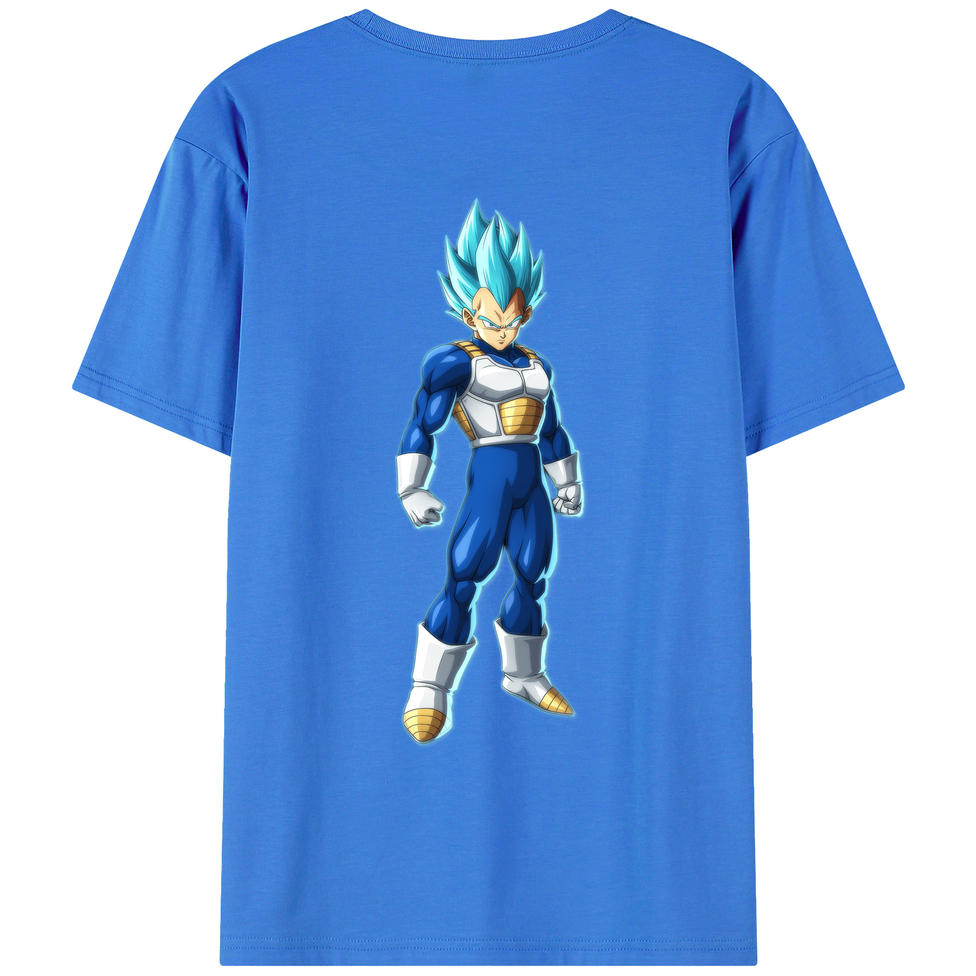 （画像用） ドラゴンボール ベジータ四世（Bejīta Yonsei）DRAGON BALL Vegeta IV 綿100％ メンズ半袖Tシャツ（バックプリント） 通気性