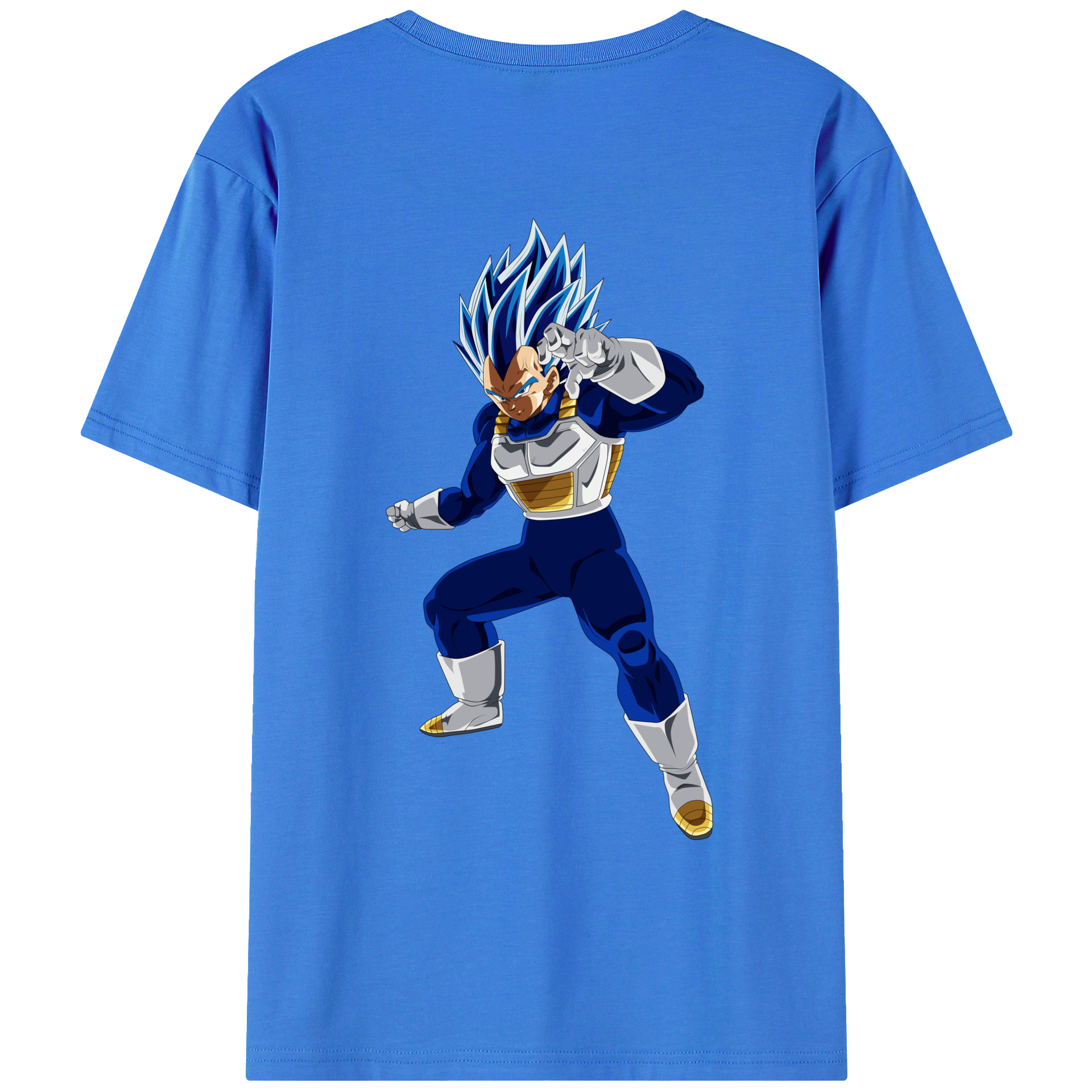 （画像用） ドラゴンボール ベジータ四世（Bejīta Yonsei）DRAGON BALL Vegeta IV 綿100％ メンズ半袖Tシャツ（バックプリント） 通気性