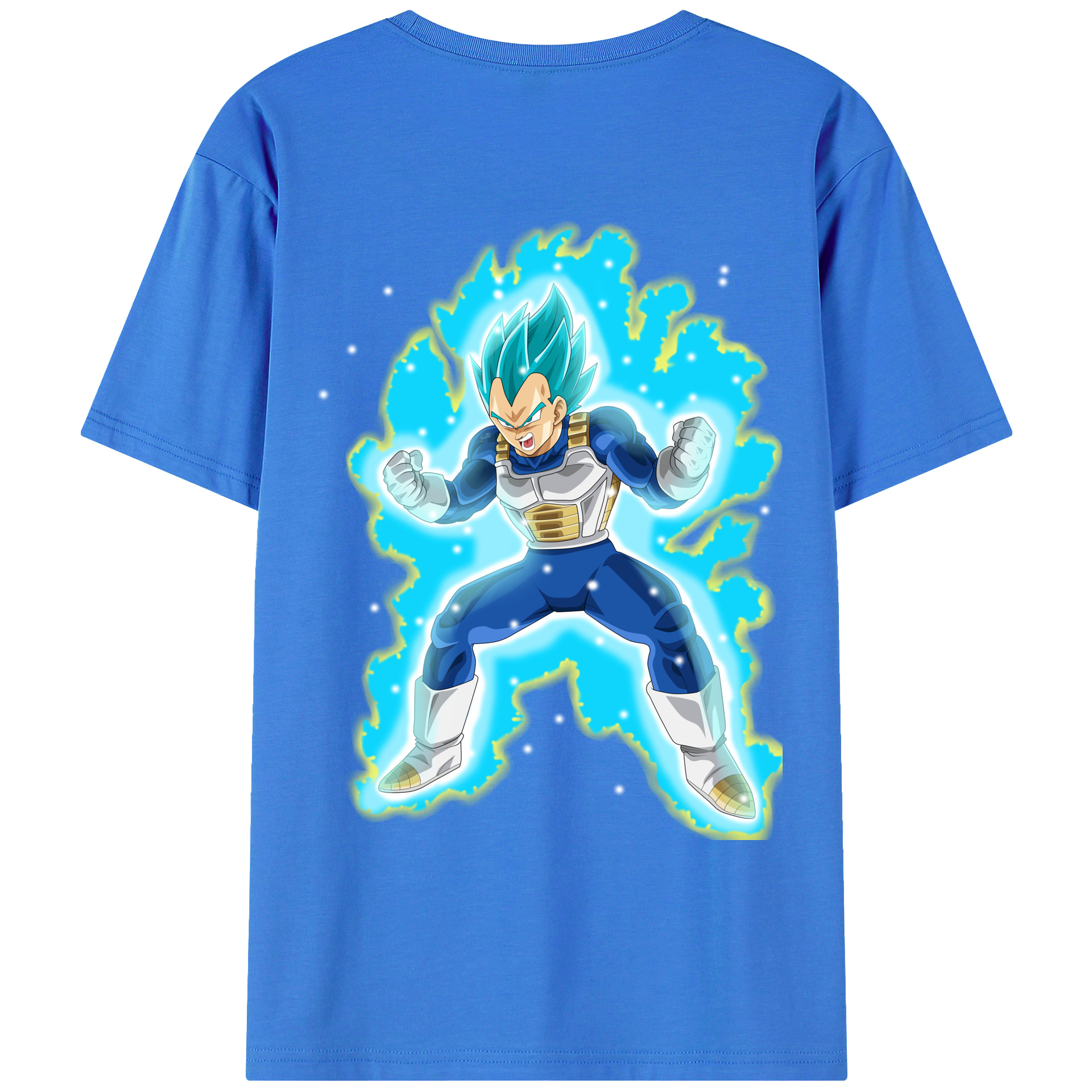 （画像用） ドラゴンボール ベジータ四世（Bejīta Yonsei）DRAGON BALL Vegeta IV 綿100％ メンズ半袖Tシャツ（バックプリント） 通気性