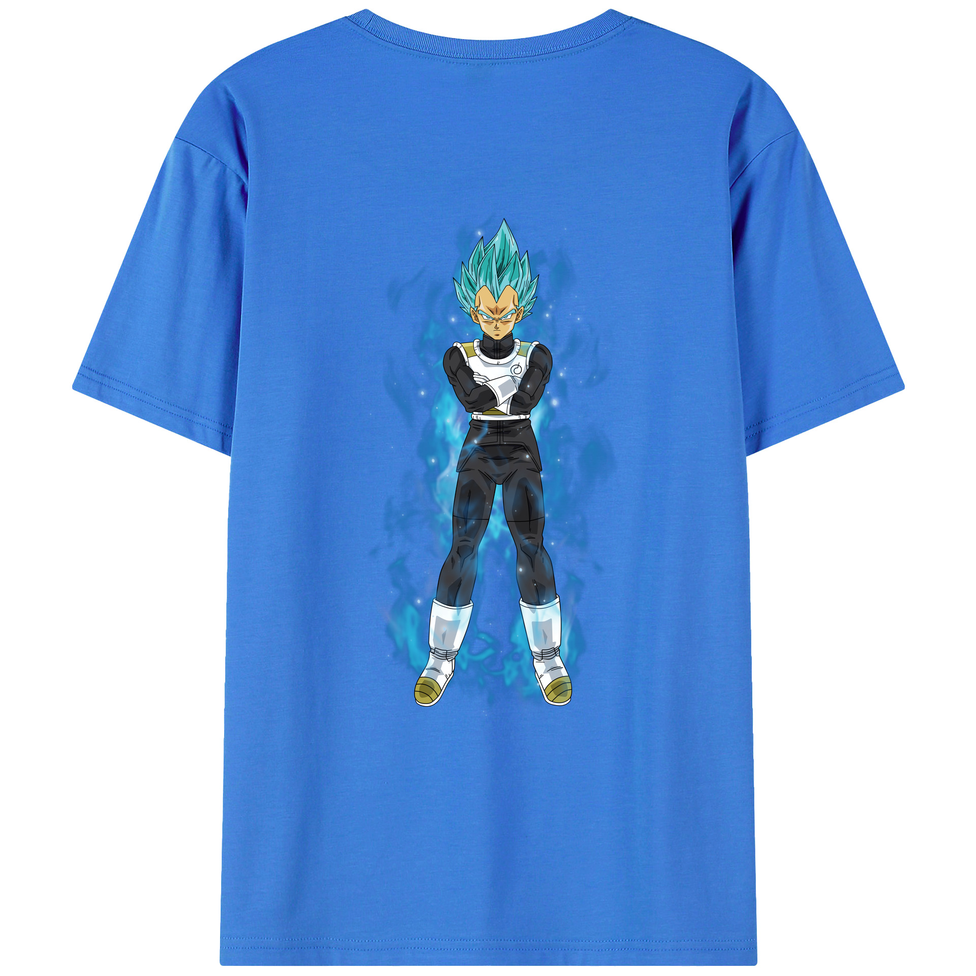 （画像用） ドラゴンボール ベジータ四世（Bejīta Yonsei）DRAGON BALL Vegeta IV 綿100％ メンズ半袖Tシャツ（バックプリント） 通気性