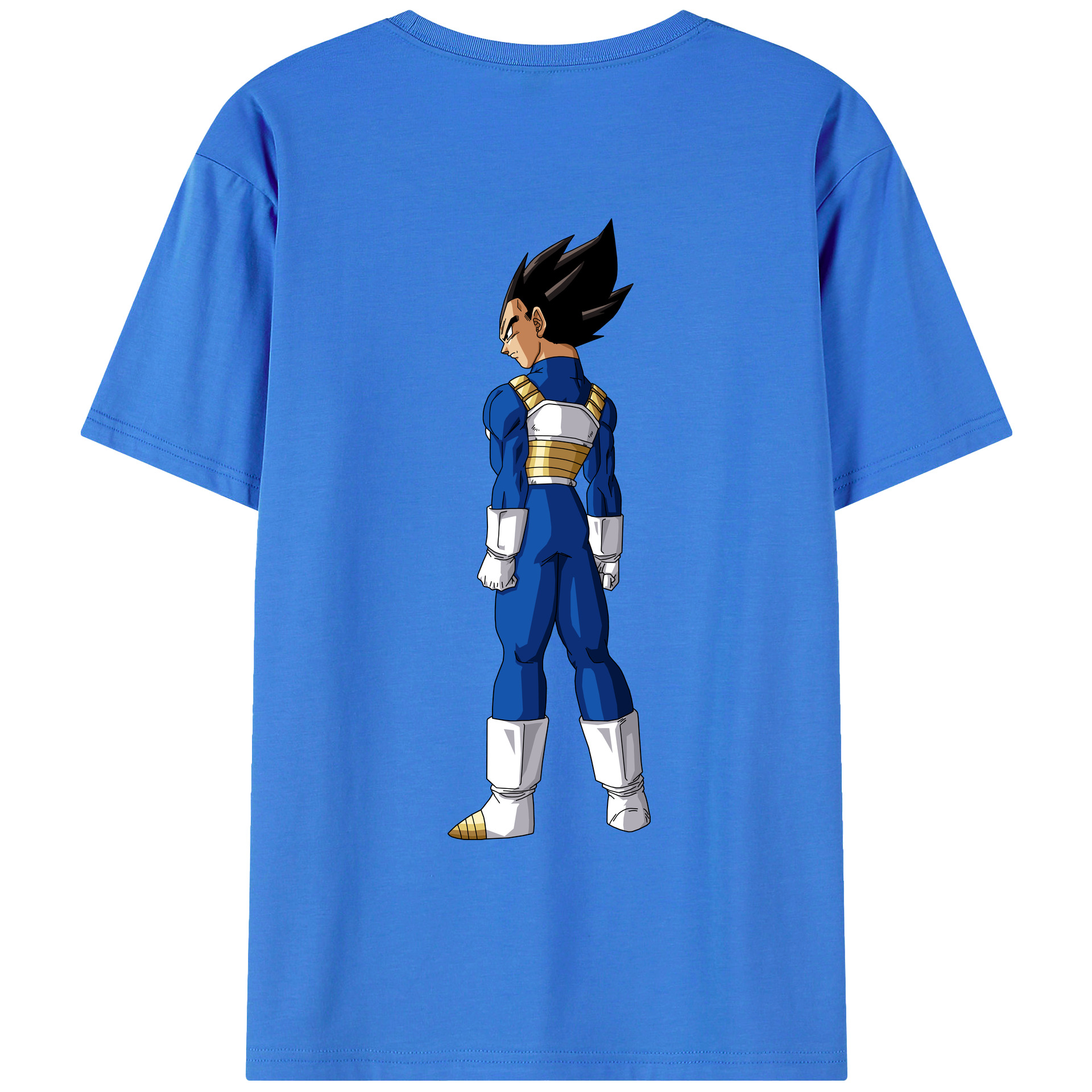 （画像用） ドラゴンボール ベジータ四世（Bejīta Yonsei）DRAGON BALL Vegeta IV 綿100％ メンズ半袖Tシャツ（バックプリント） 通気性