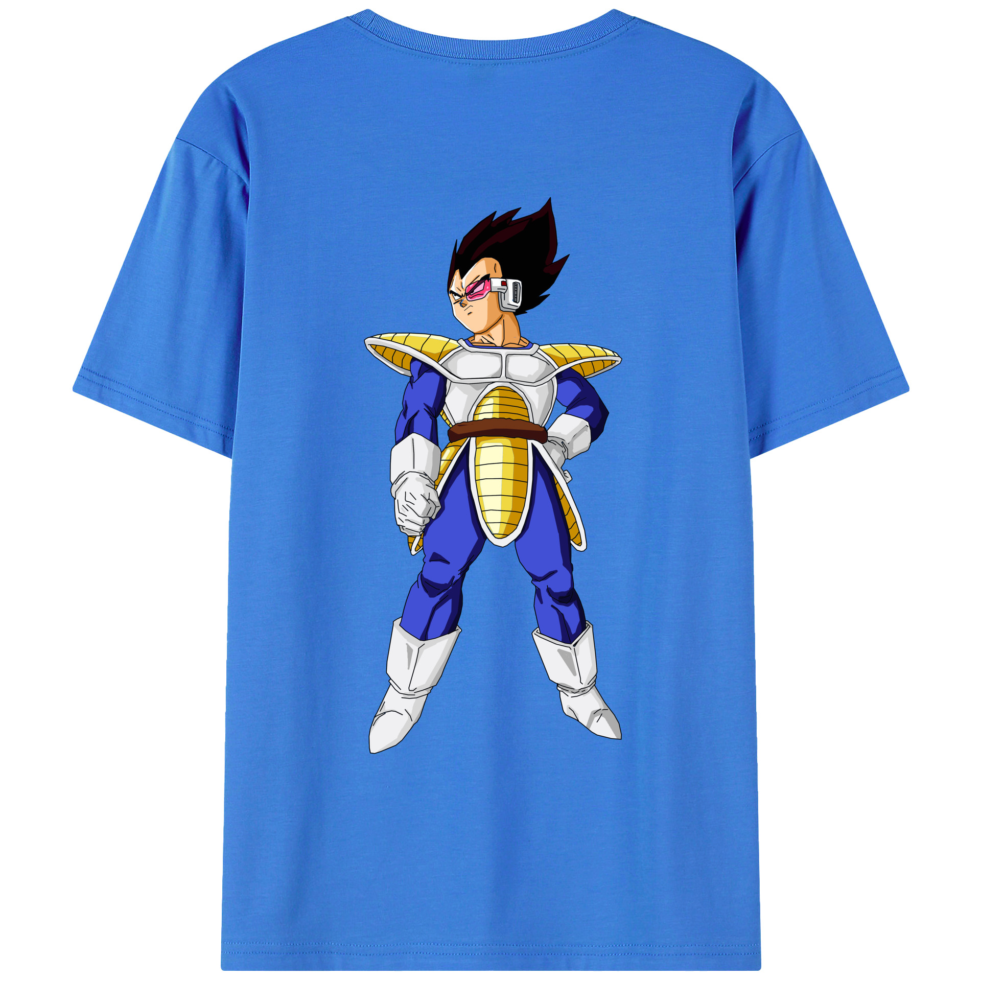 （画像用） ドラゴンボール ベジータ四世（Bejīta Yonsei）DRAGON BALL Vegeta IV 綿100％ メンズ半袖Tシャツ（バックプリント） 通気性