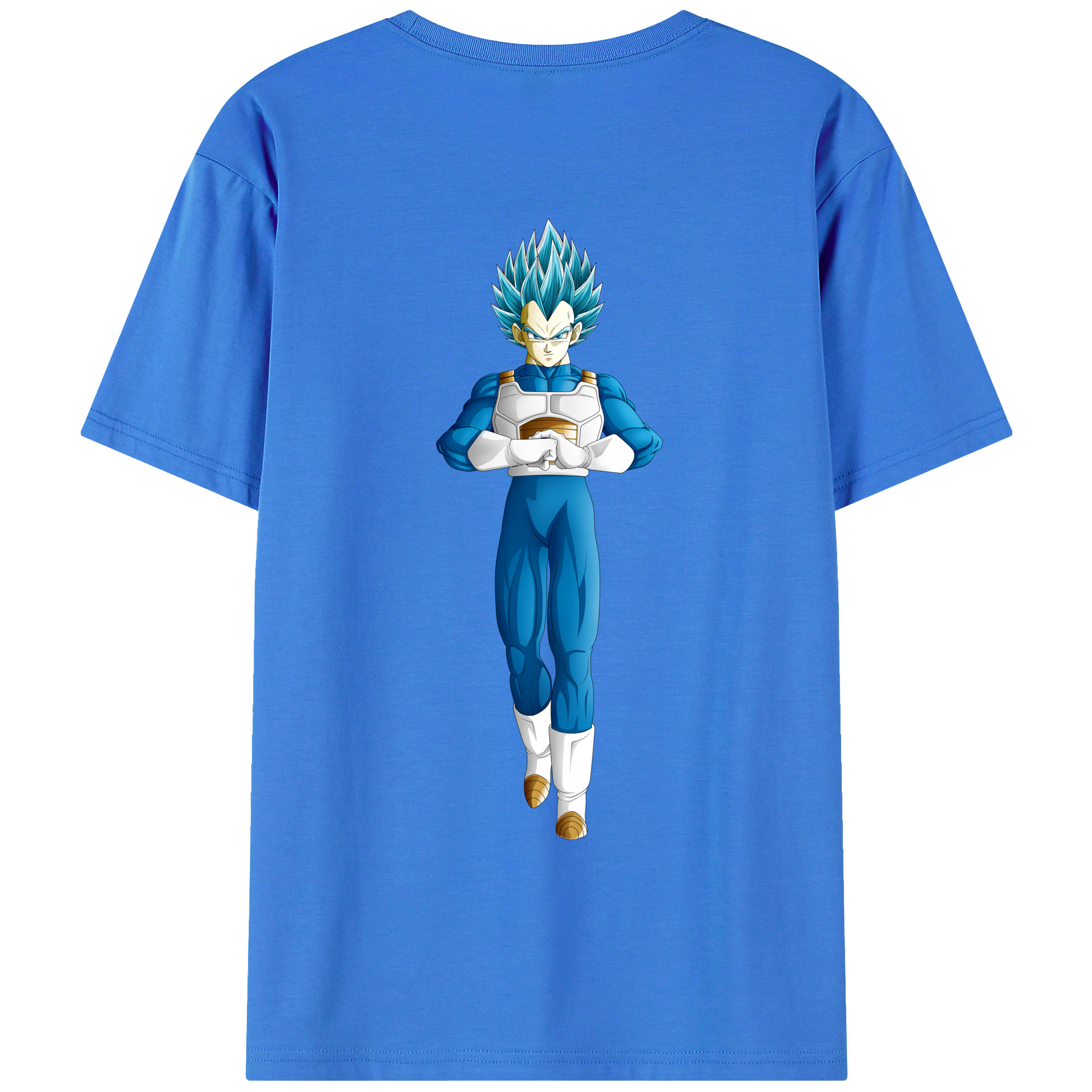 （画像用） ドラゴンボール ベジータ四世（Bejīta Yonsei）DRAGON BALL Vegeta IV 綿100％ メンズ半袖Tシャツ（バックプリント） 通気性