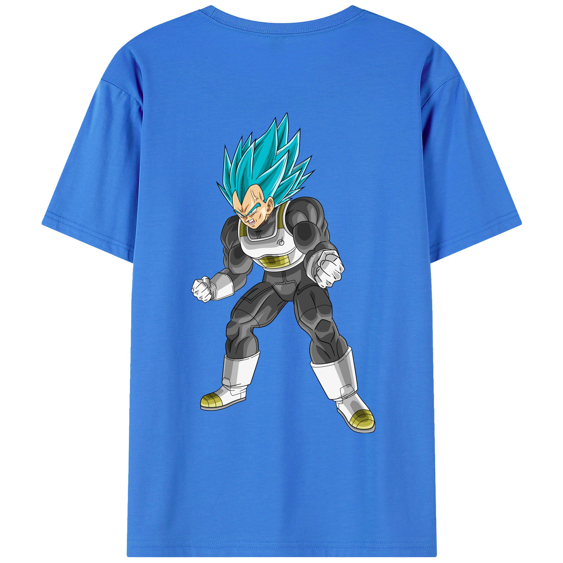 （画像用） ドラゴンボール ベジータ四世（Bejīta Yonsei）DRAGON BALL Vegeta IV 綿100％ メンズ半袖Tシャツ（バックプリント） 通気性