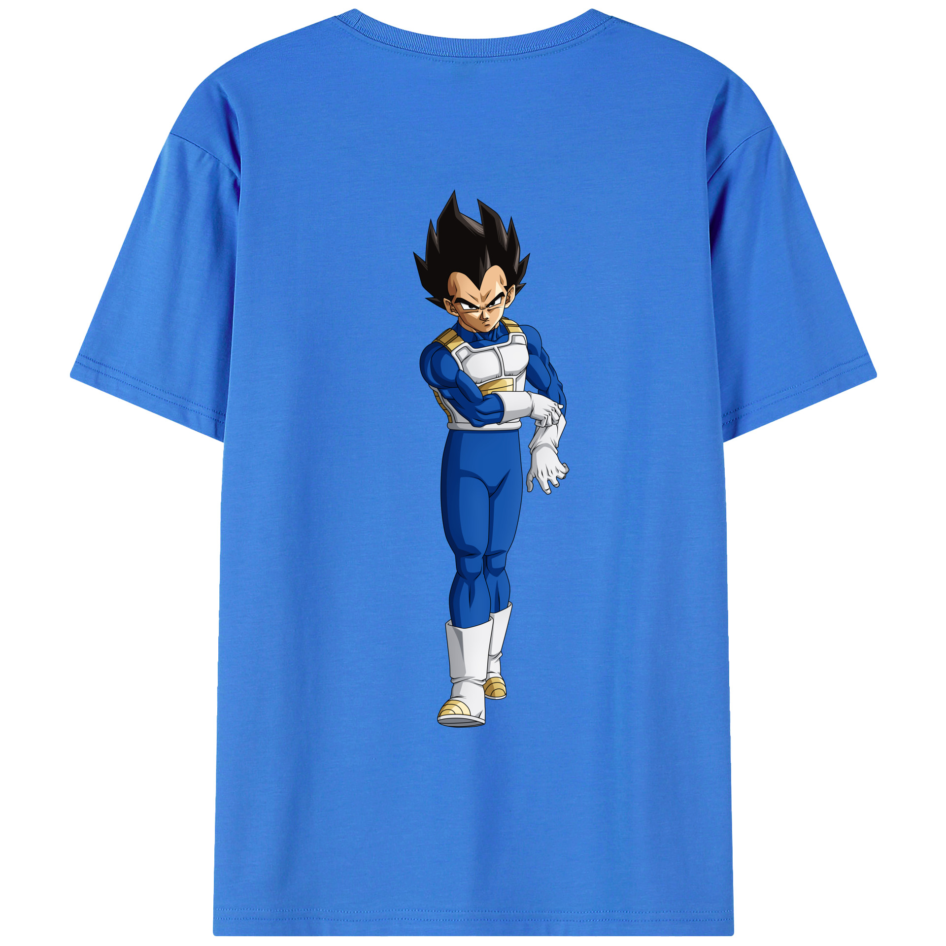 （画像用） ドラゴンボール ベジータ四世（Bejīta Yonsei）DRAGON BALL Vegeta IV 綿100％ メンズ半袖Tシャツ（バックプリント） 通気性