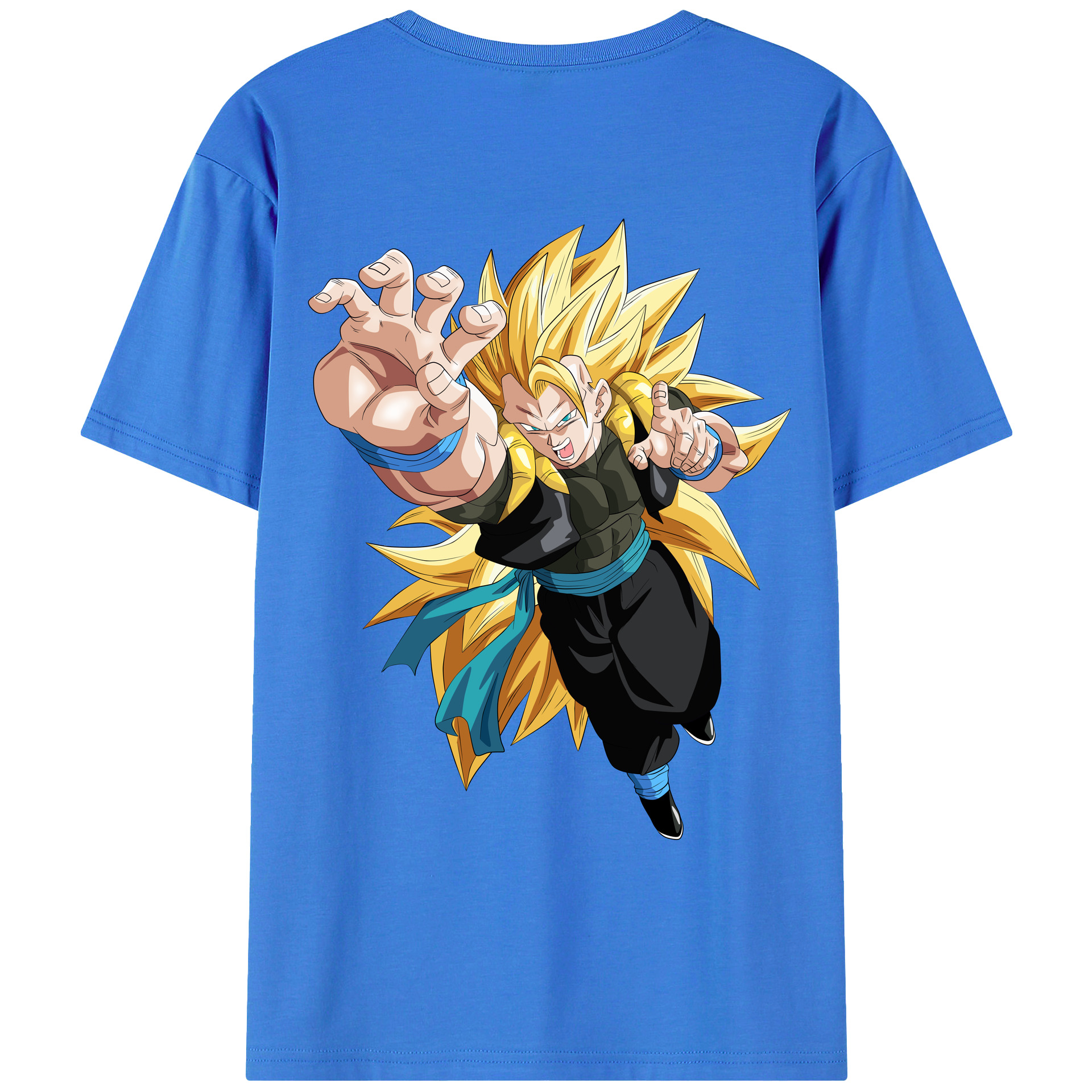 （画像用） ドラゴンボール ベジータ四世（Bejīta Yonsei）DRAGON BALL Vegeta IV 綿100％ メンズ半袖Tシャツ（バックプリント） 通気性