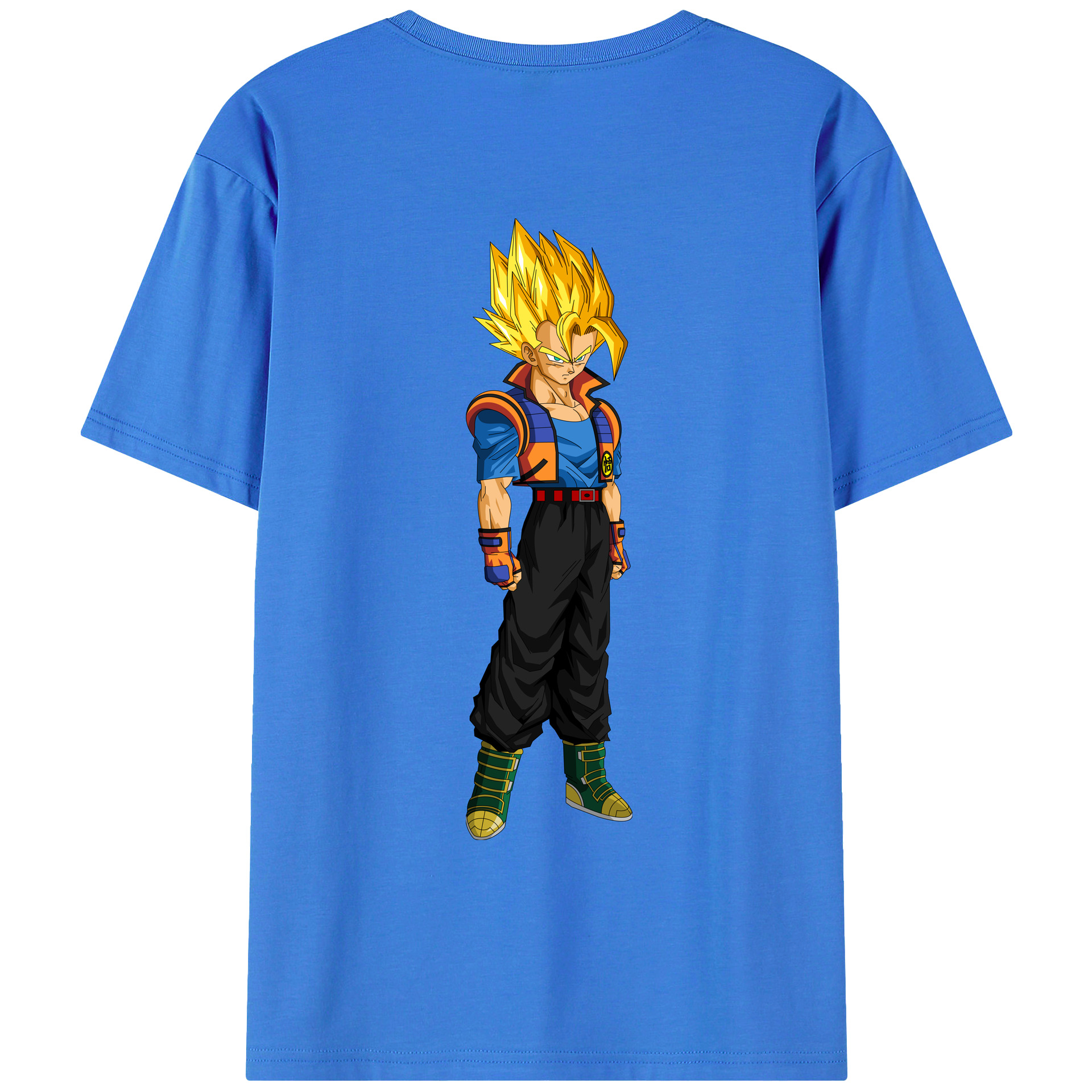（画像用） ドラゴンボール ベジータ四世（Bejīta Yonsei）DRAGON BALL Vegeta IV 綿100％ メンズ半袖Tシャツ（バックプリント） 通気性