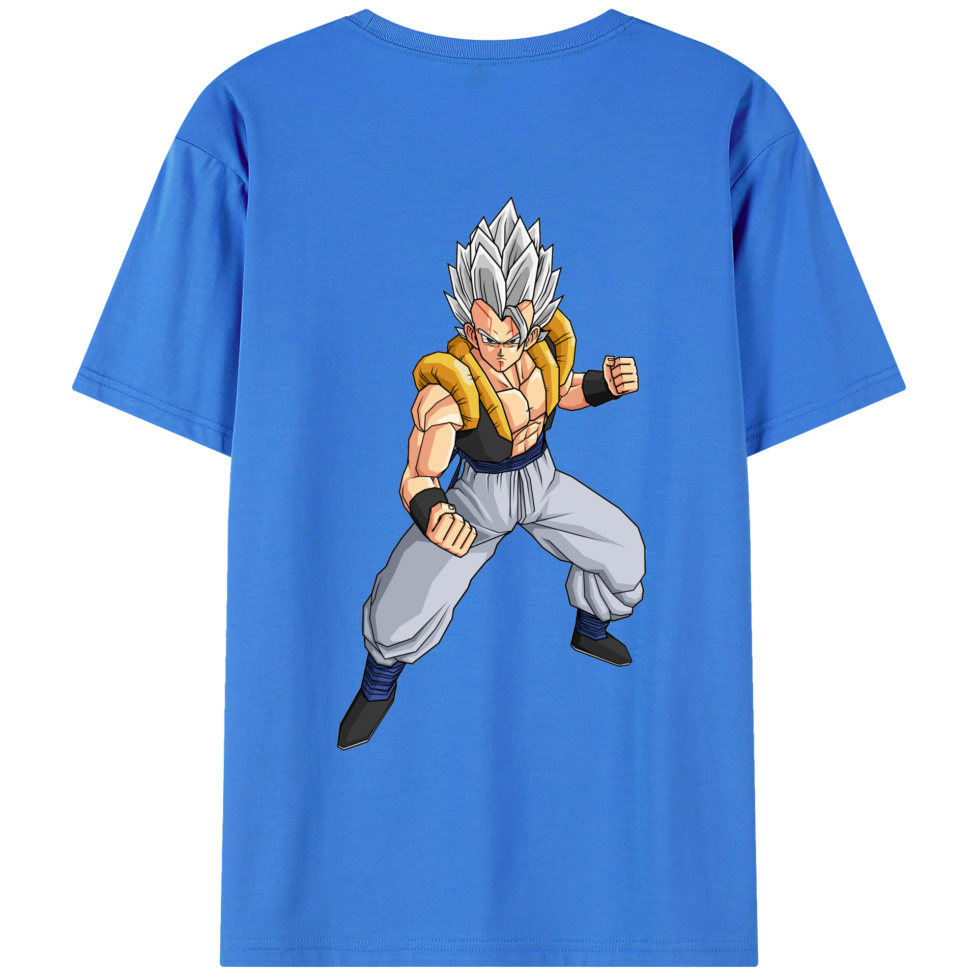 （画像用） ドラゴンボール ベジータ四世（Bejīta Yonsei）DRAGON BALL Vegeta IV 綿100％ メンズ半袖Tシャツ（バックプリント） 通気性