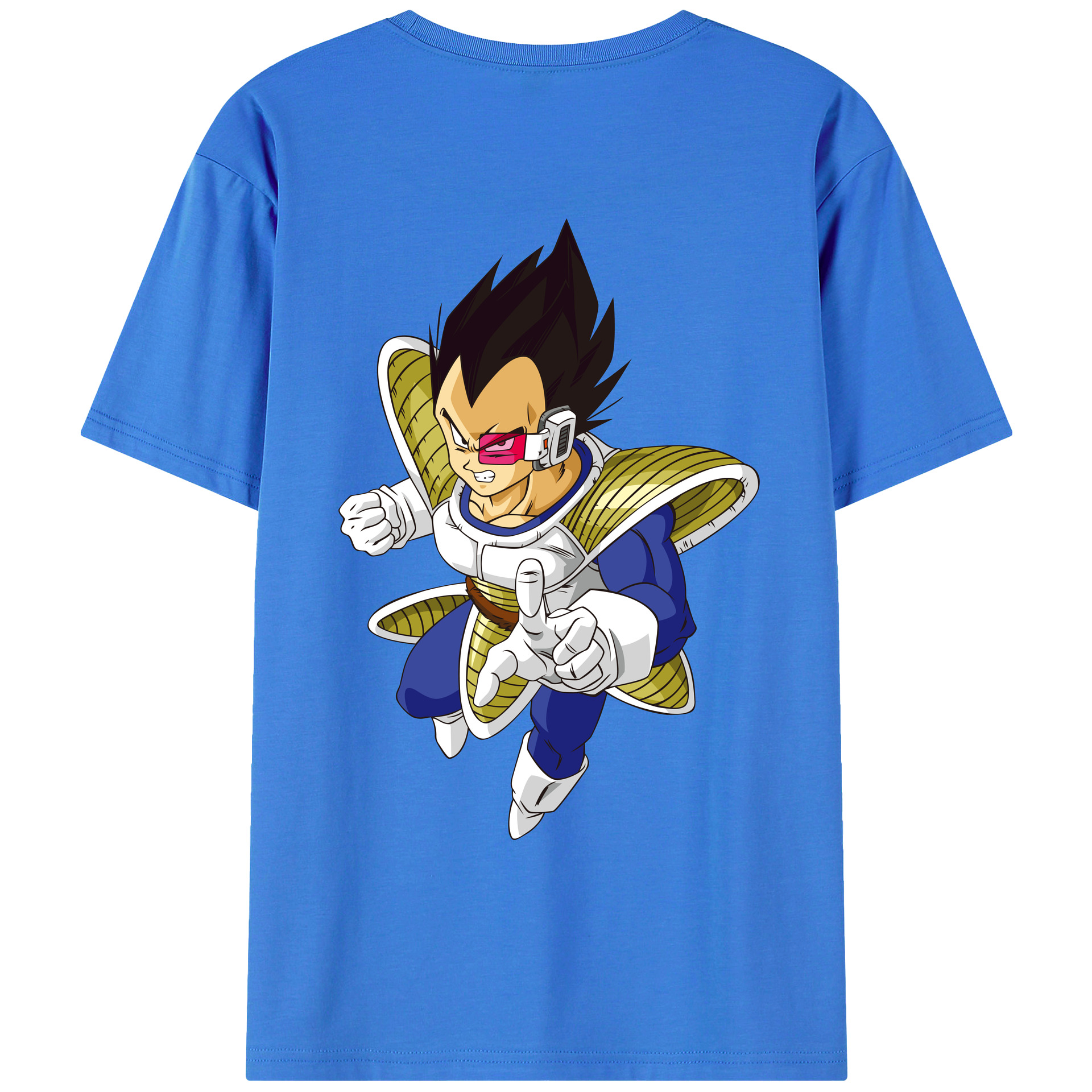 （画像用） ドラゴンボール ベジータ四世（Bejīta Yonsei）DRAGON BALL Vegeta IV 綿100％ メンズ半袖Tシャツ（バックプリント） 通気性