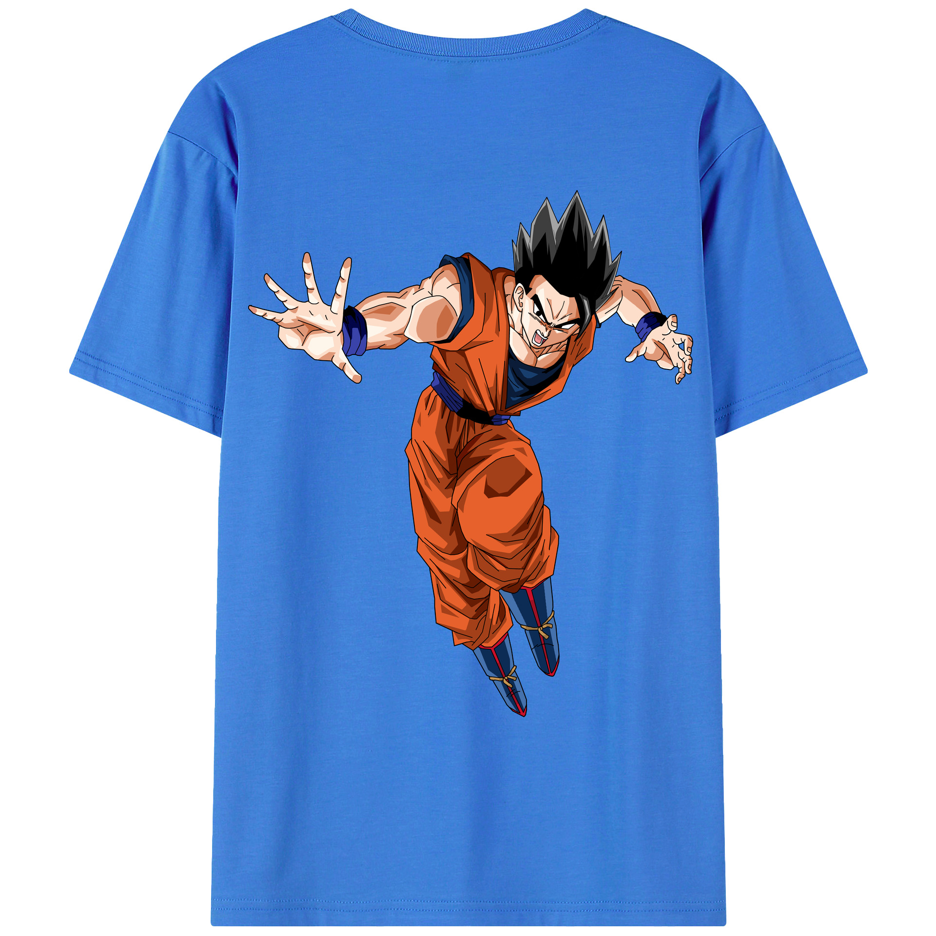 （画像用） ドラゴンボール 孫 悟飯（そんごはん）DRAGON BALL Son Gohan 綿100％ メンズ半袖Tシャツ（バックプリント） 通気性