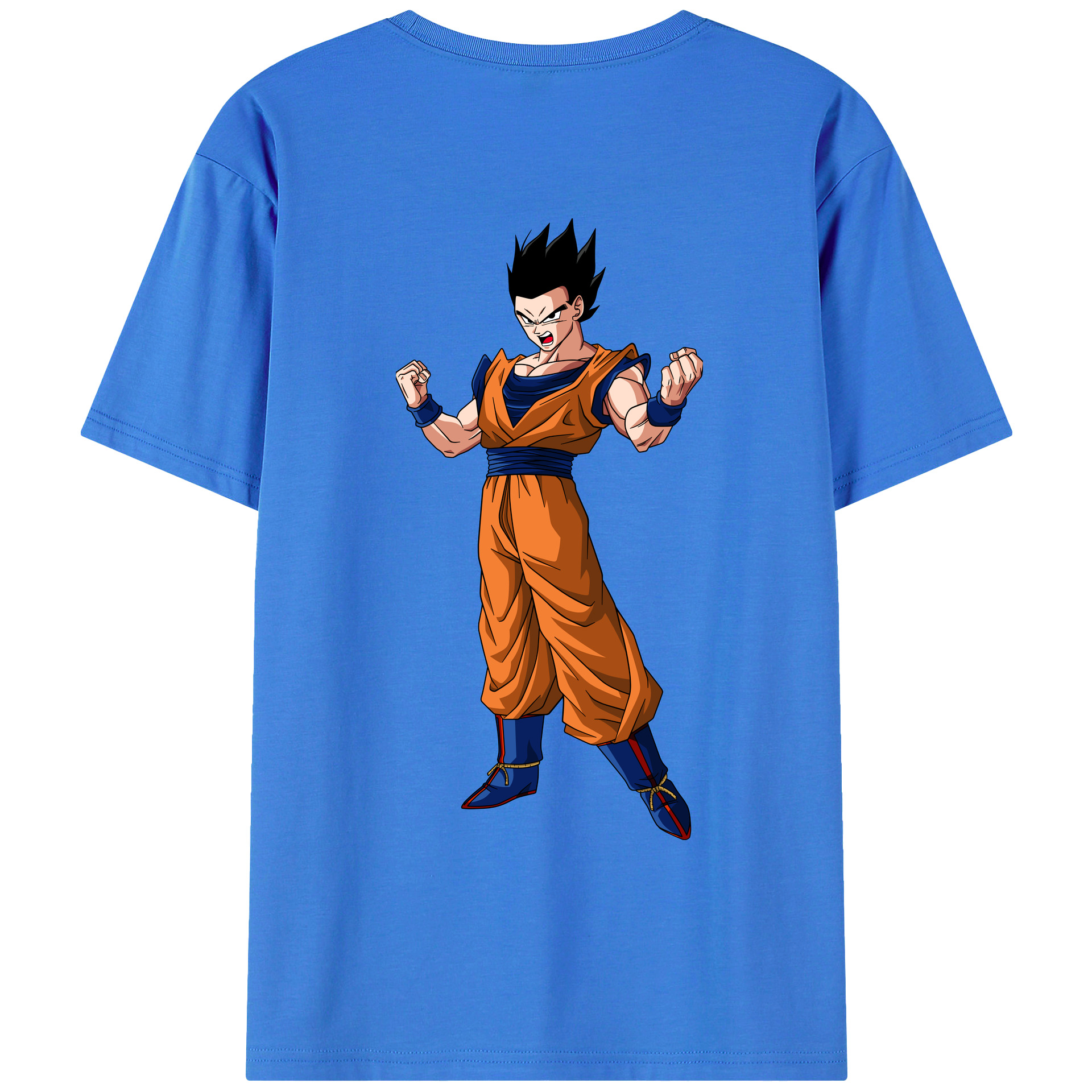 （画像用） ドラゴンボール 孫 悟飯（そんごはん）DRAGON BALL Son Gohan 綿100％ メンズ半袖Tシャツ（バックプリント） 通気性
