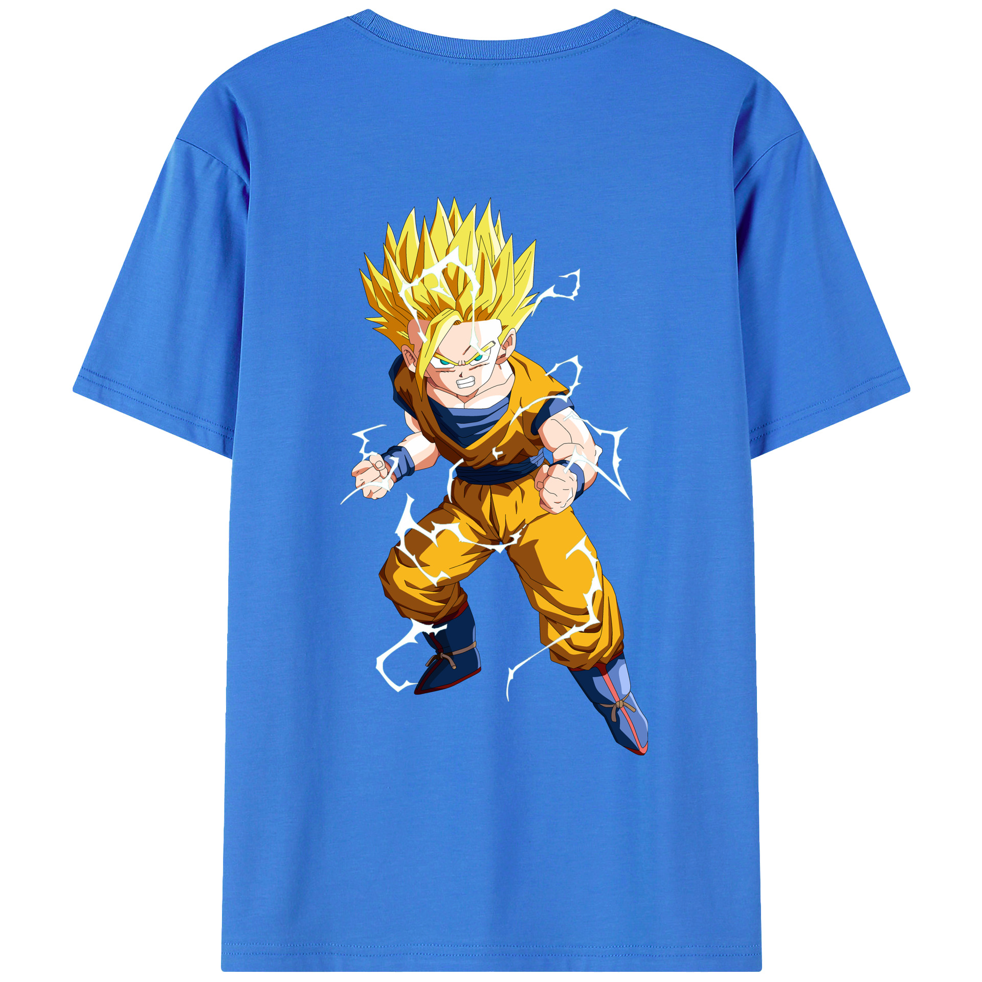 （画像用） ドラゴンボール 孫 悟飯（そんごはん）DRAGON BALL Son Gohan 綿100％ メンズ半袖Tシャツ（バックプリント） 通気性