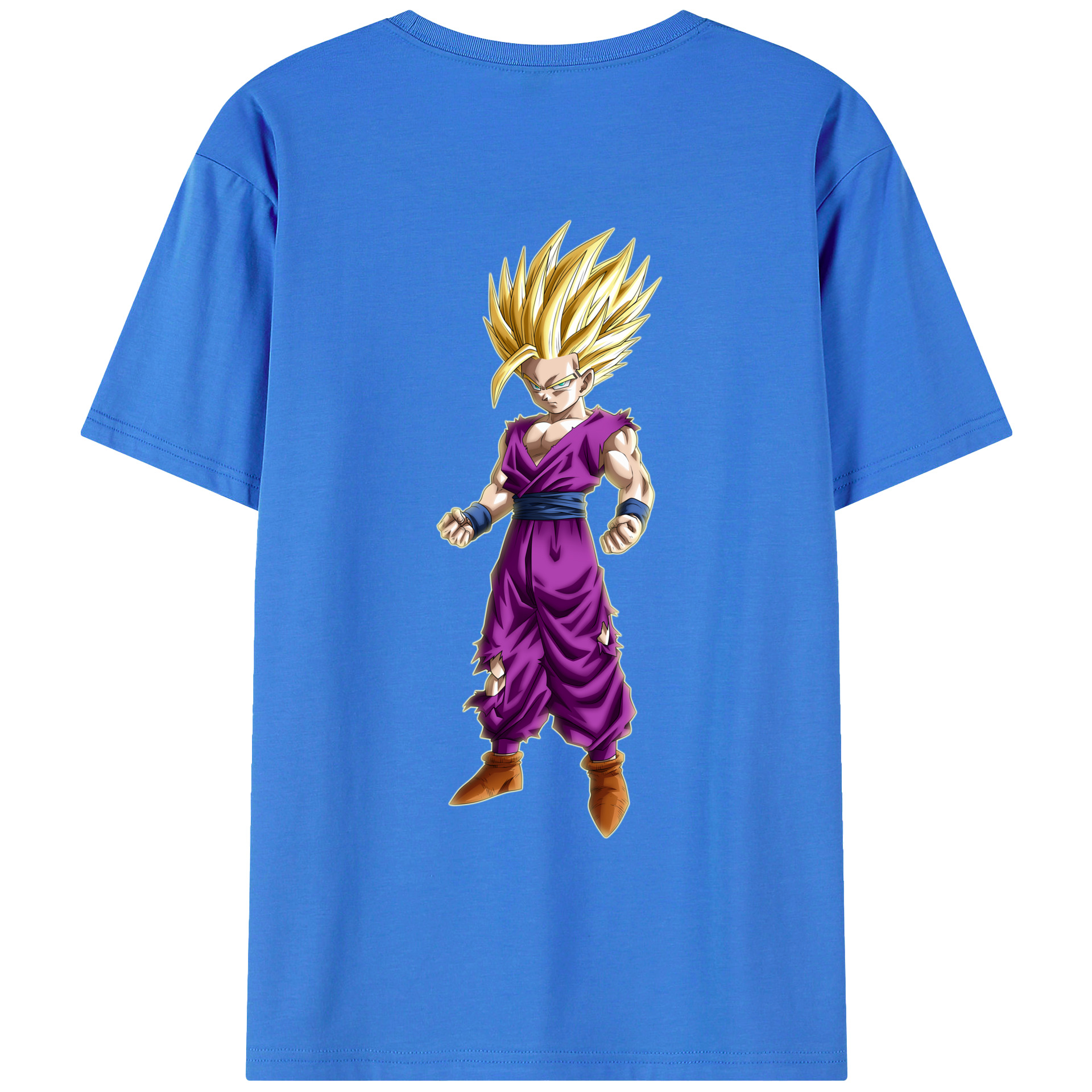 （画像用） ドラゴンボール 孫 悟飯（そんごはん）DRAGON BALL Son Gohan 綿100％ メンズ半袖Tシャツ（バックプリント） 通気性