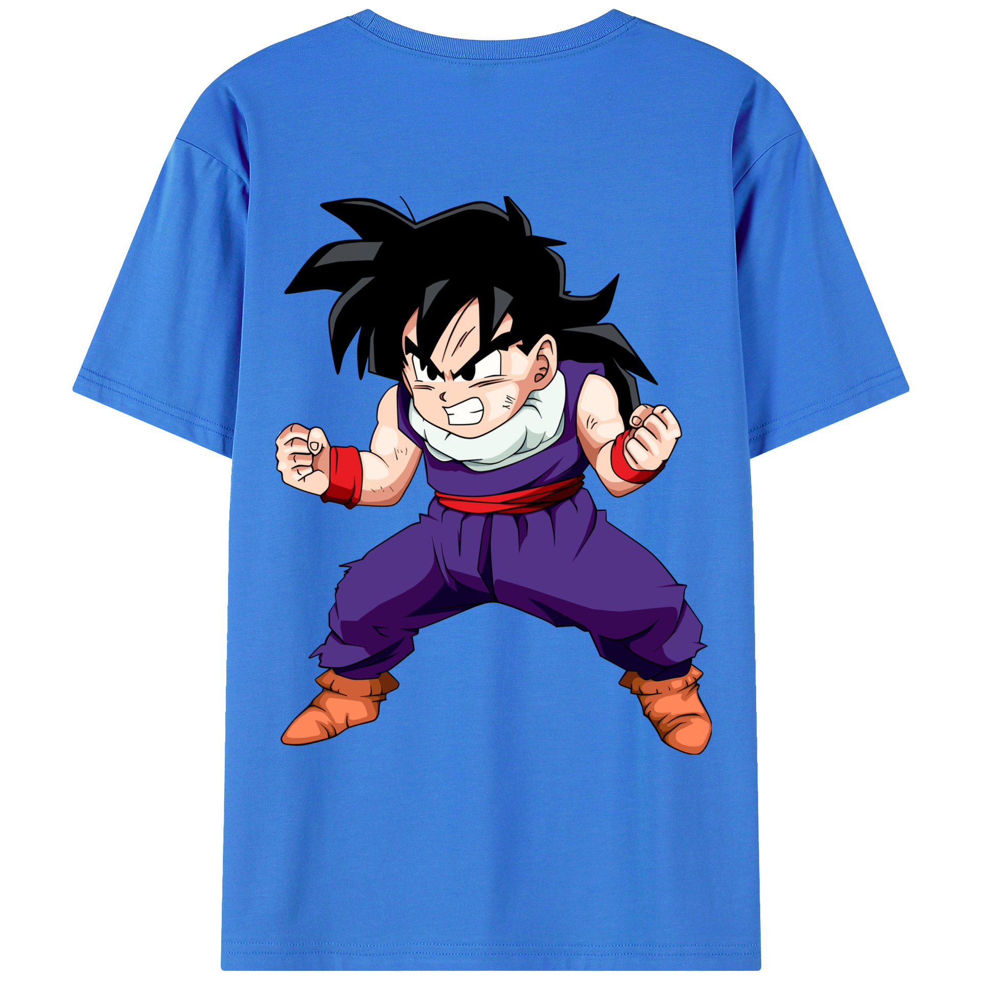 （画像用） ドラゴンボール 孫 悟飯（そんごはん）DRAGON BALL Son Gohan 綿100％ メンズ半袖Tシャツ（バックプリント） 通気性