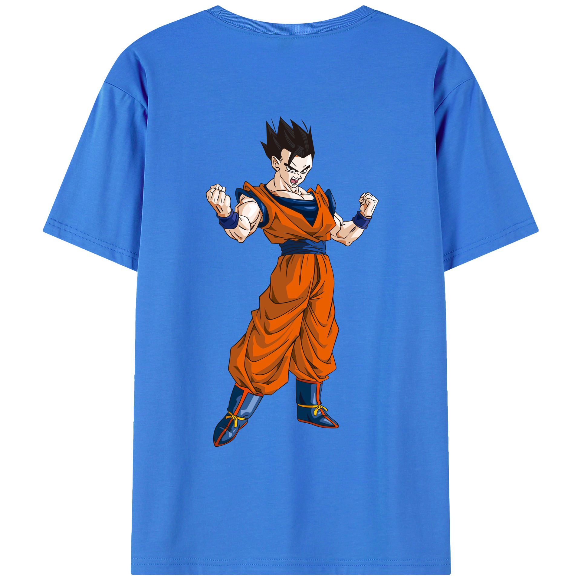 （画像用） ドラゴンボール 孫 悟飯（そんごはん）DRAGON BALL Son Gohan 綿100％ メンズ半袖Tシャツ（バックプリント） 通気性