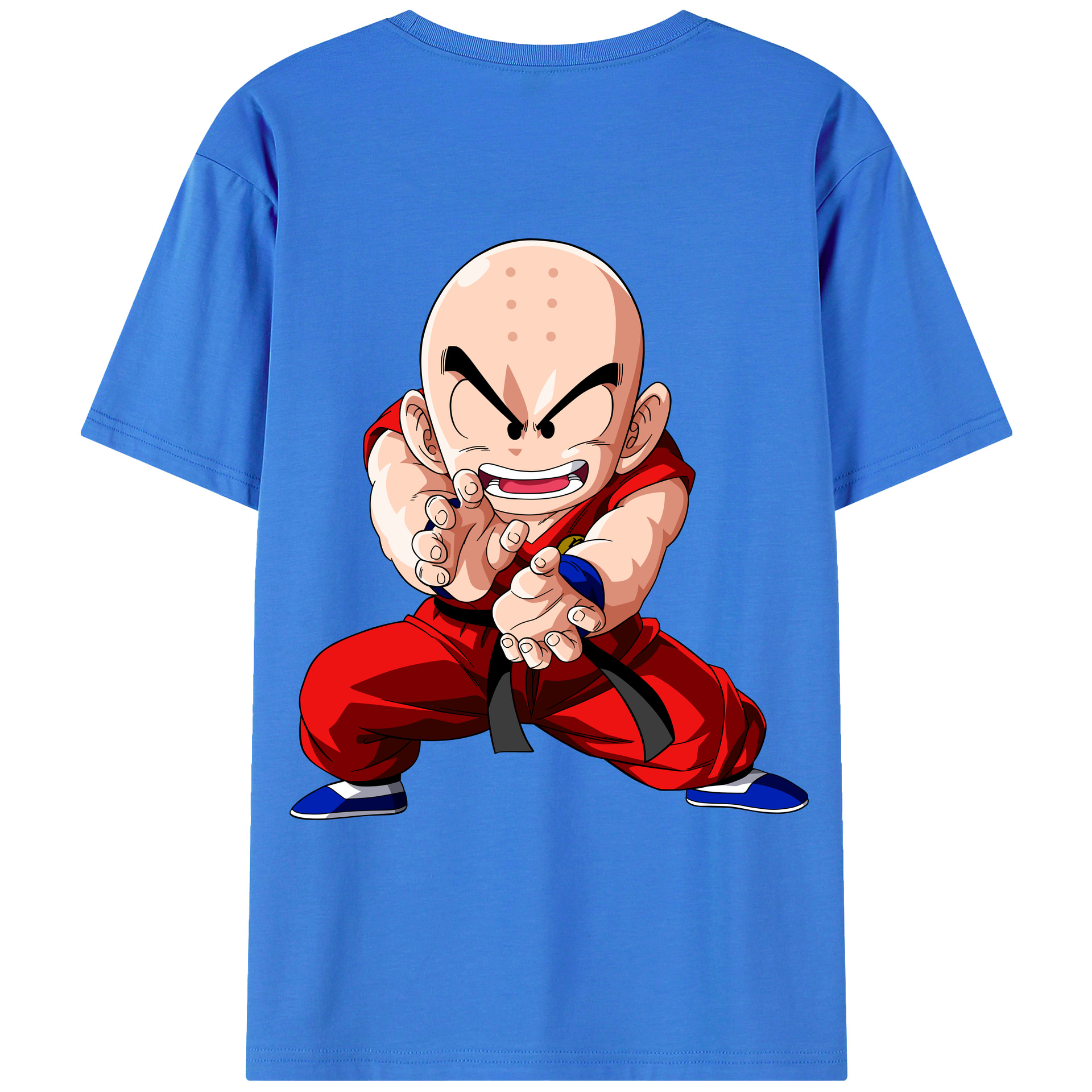 （画像用） ドラゴンボール クリリン DRAGON BALL krillin 綿100％ メンズ半袖Tシャツ（バックプリント） 通気性