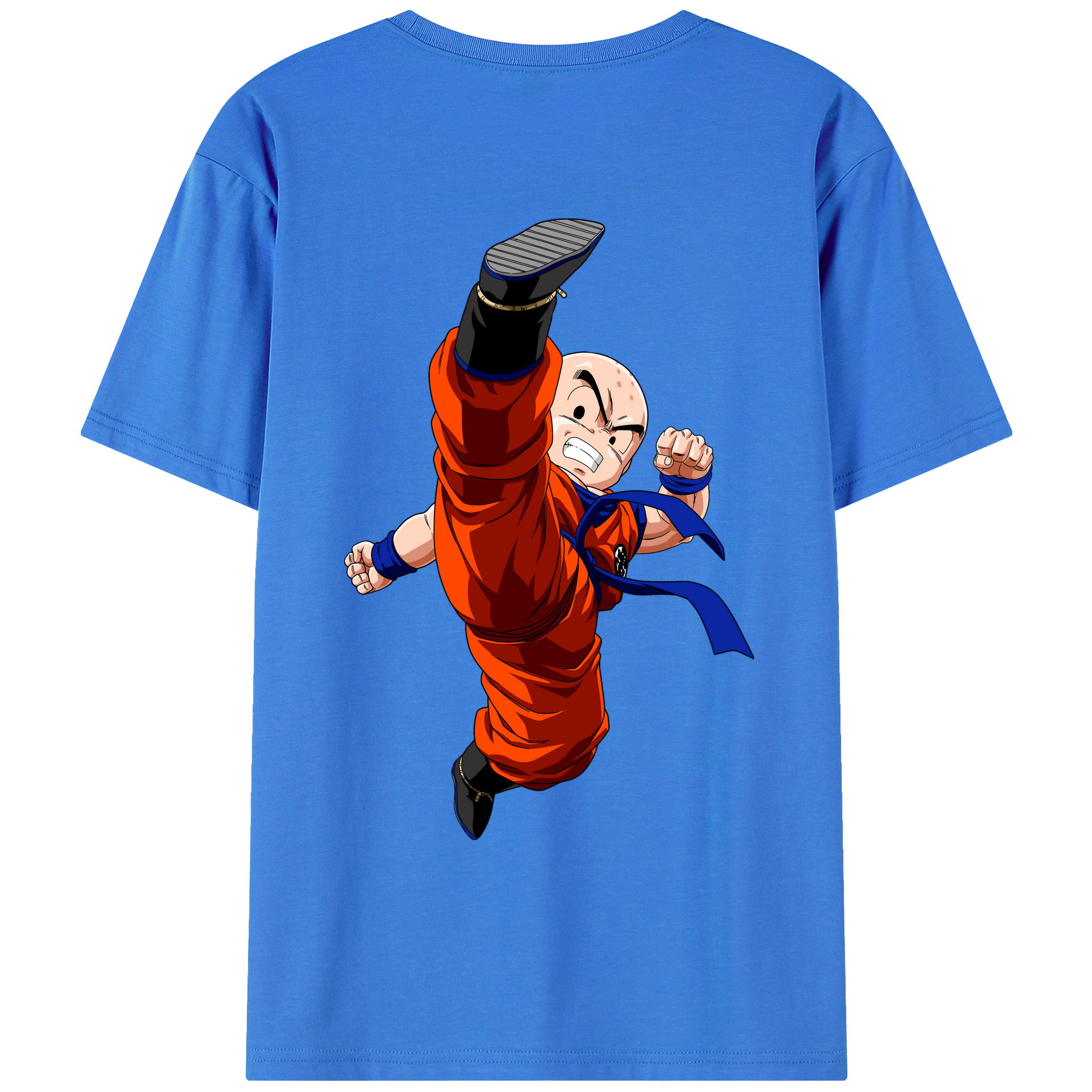 （画像用） ドラゴンボール クリリン DRAGON BALL krillin 綿100％ メンズ半袖Tシャツ（バックプリント） 通気性