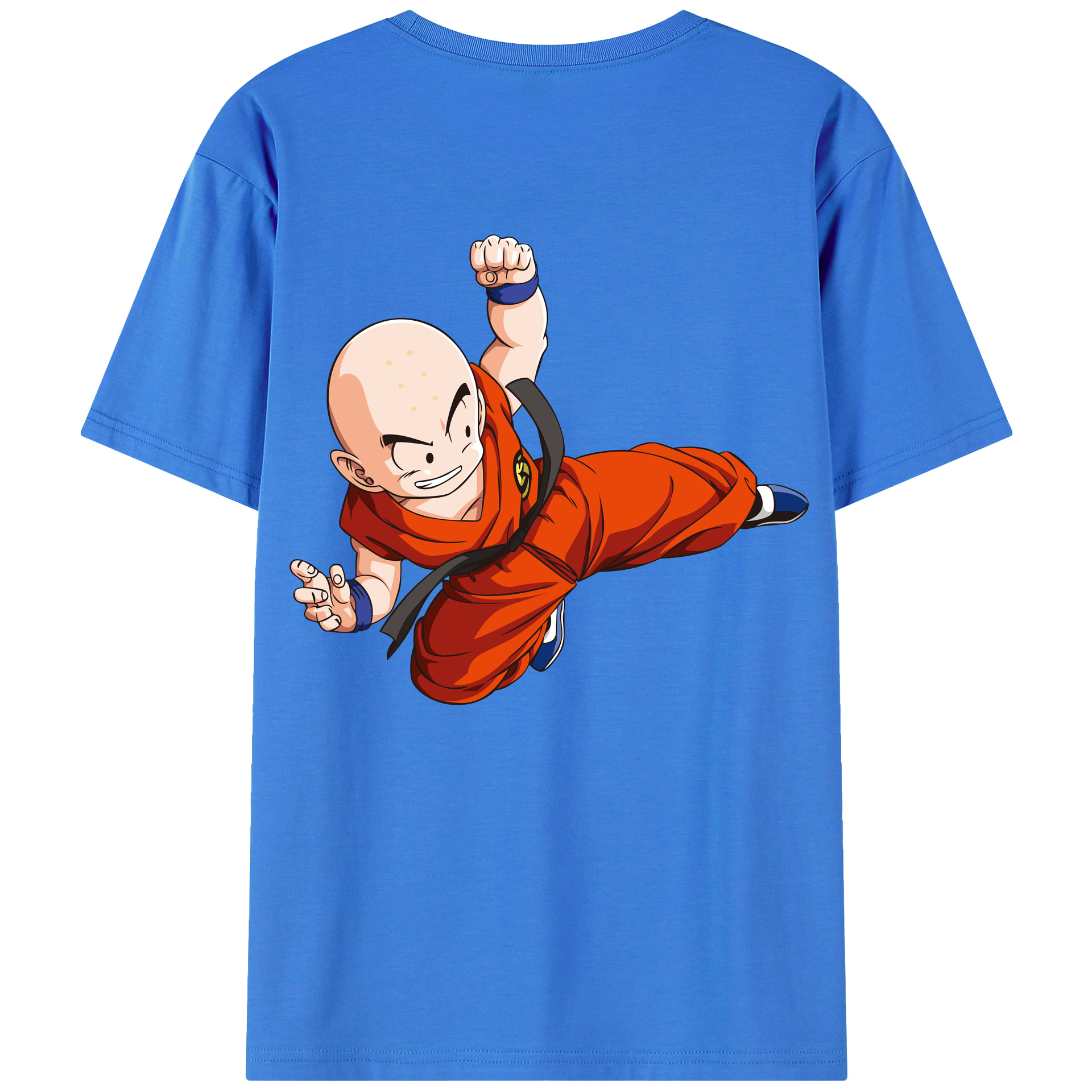 （画像用） ドラゴンボール クリリン DRAGON BALL krillin 綿100％ メンズ半袖Tシャツ（バックプリント） 通気性
