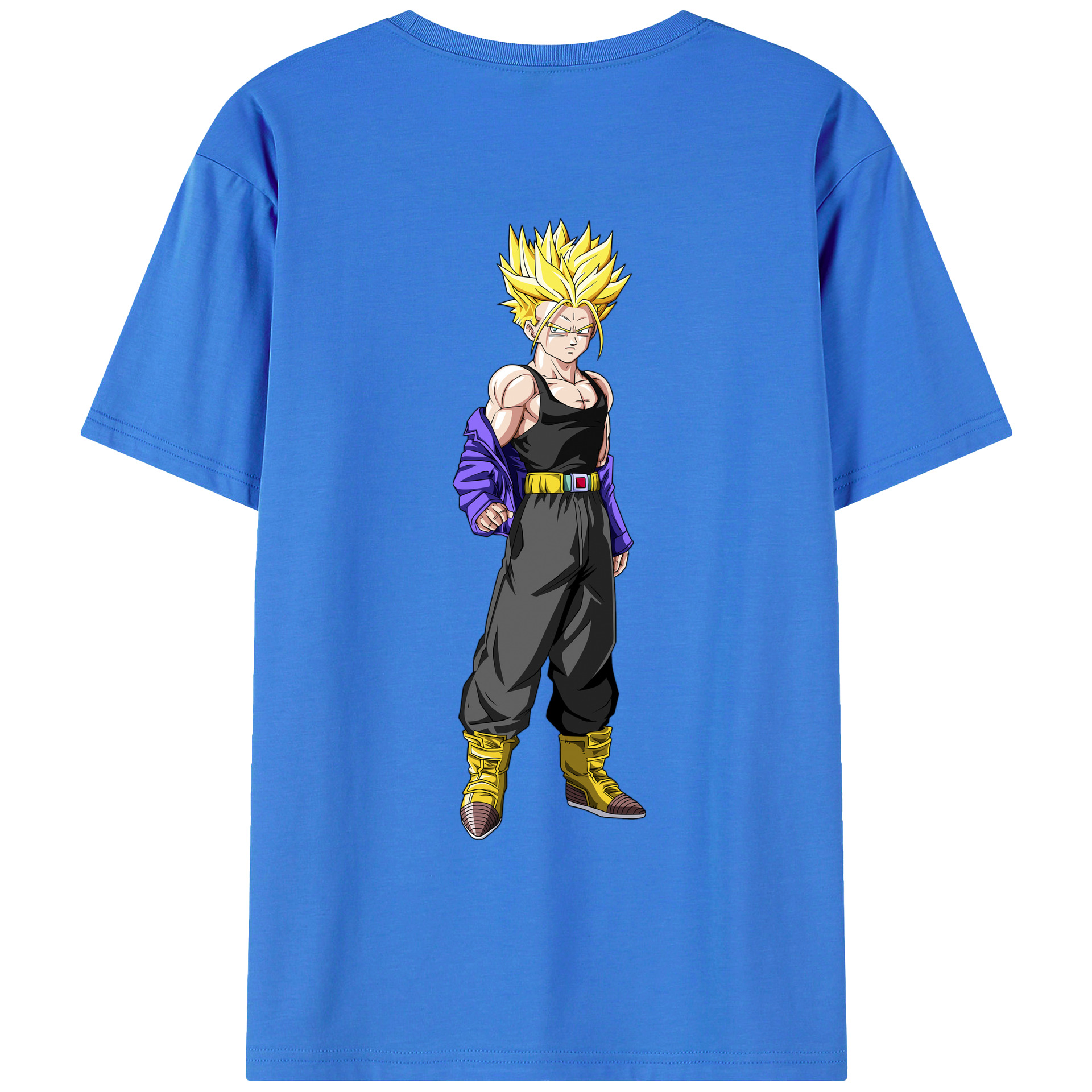 （画像用） ドラゴンボール トランクス（Torankusu）DRAGON BALL Trunks 綿100％ メンズ半袖Tシャツ（バックプリント） 通気性